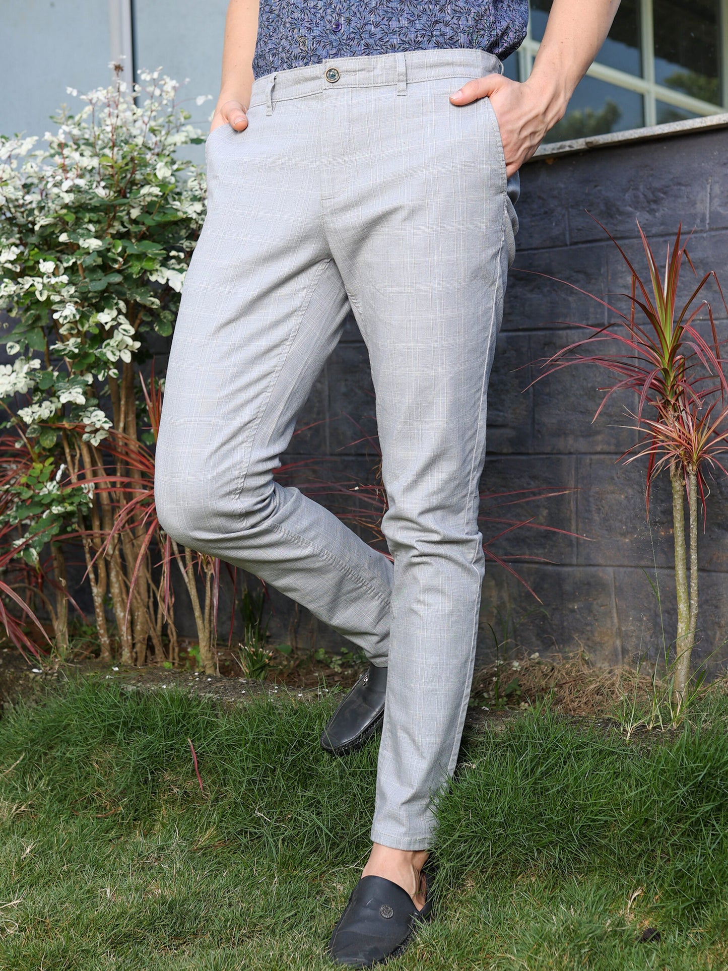 Premium Grey Self Trouser