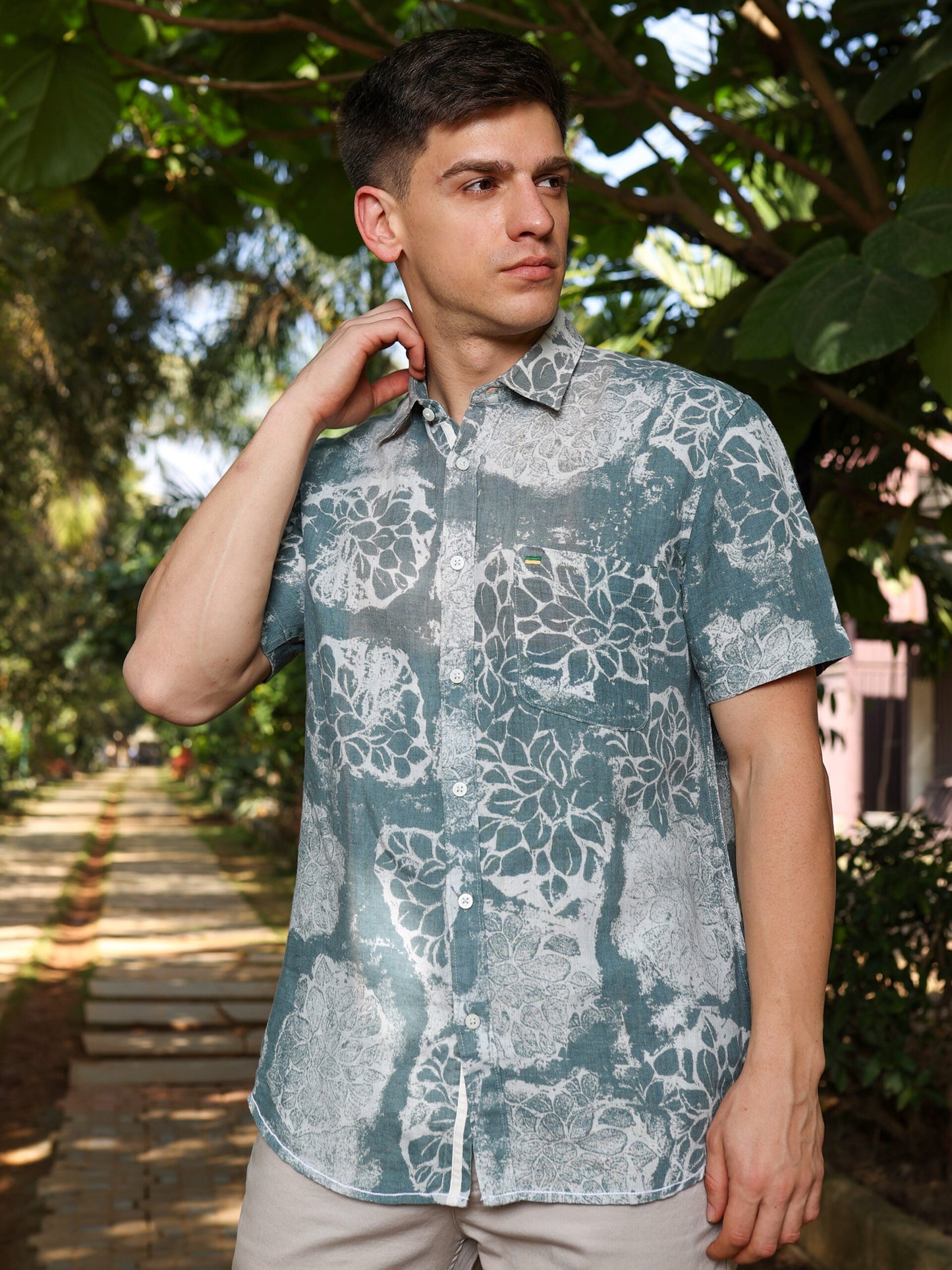 Dense Forest Green Linen Shirt