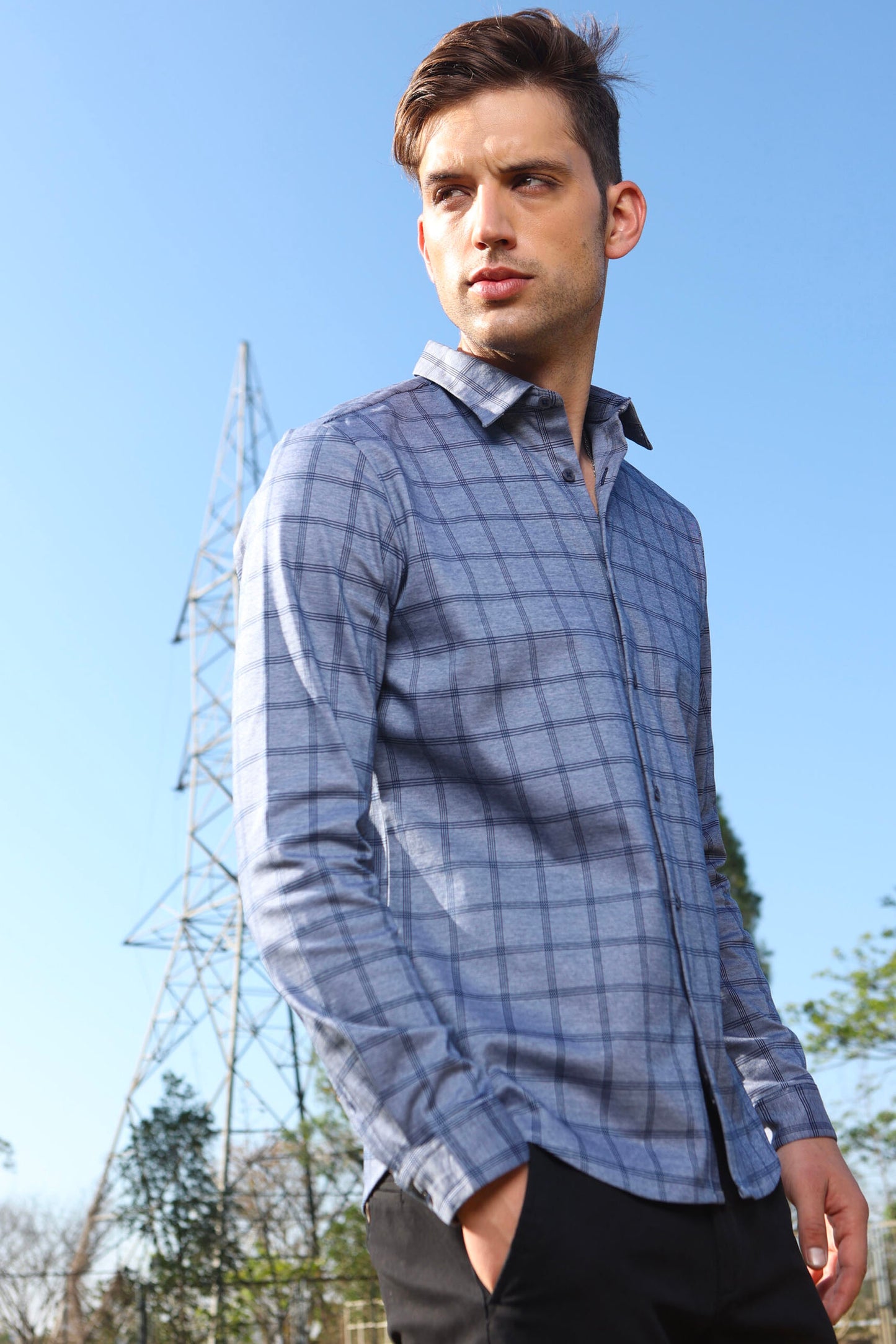 Sapphire Navy Plaid