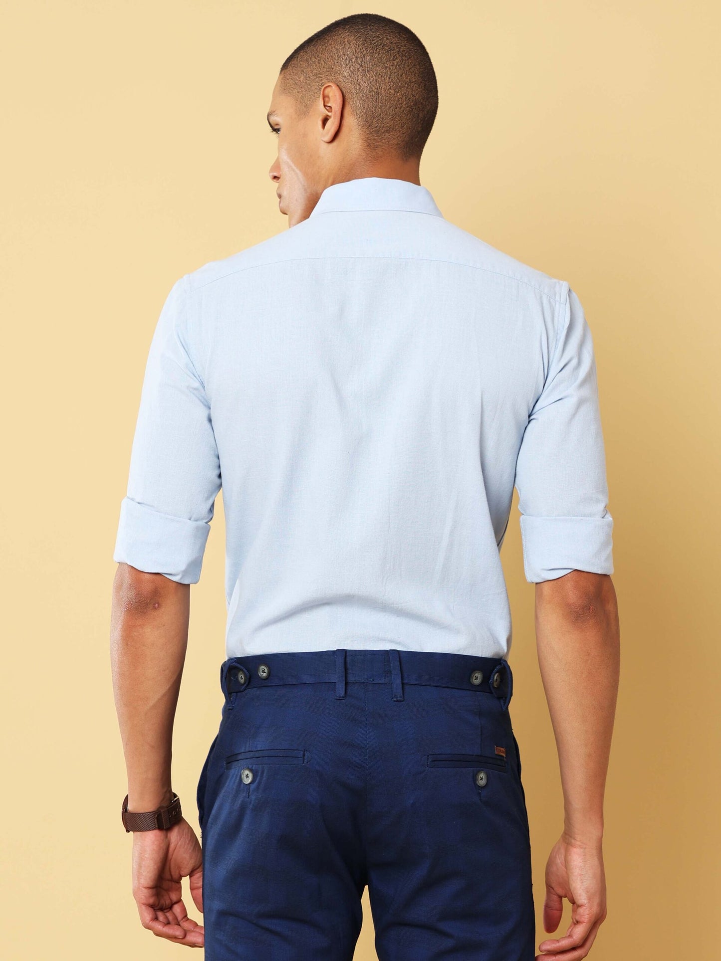 Trevor Blue Linen Shirt