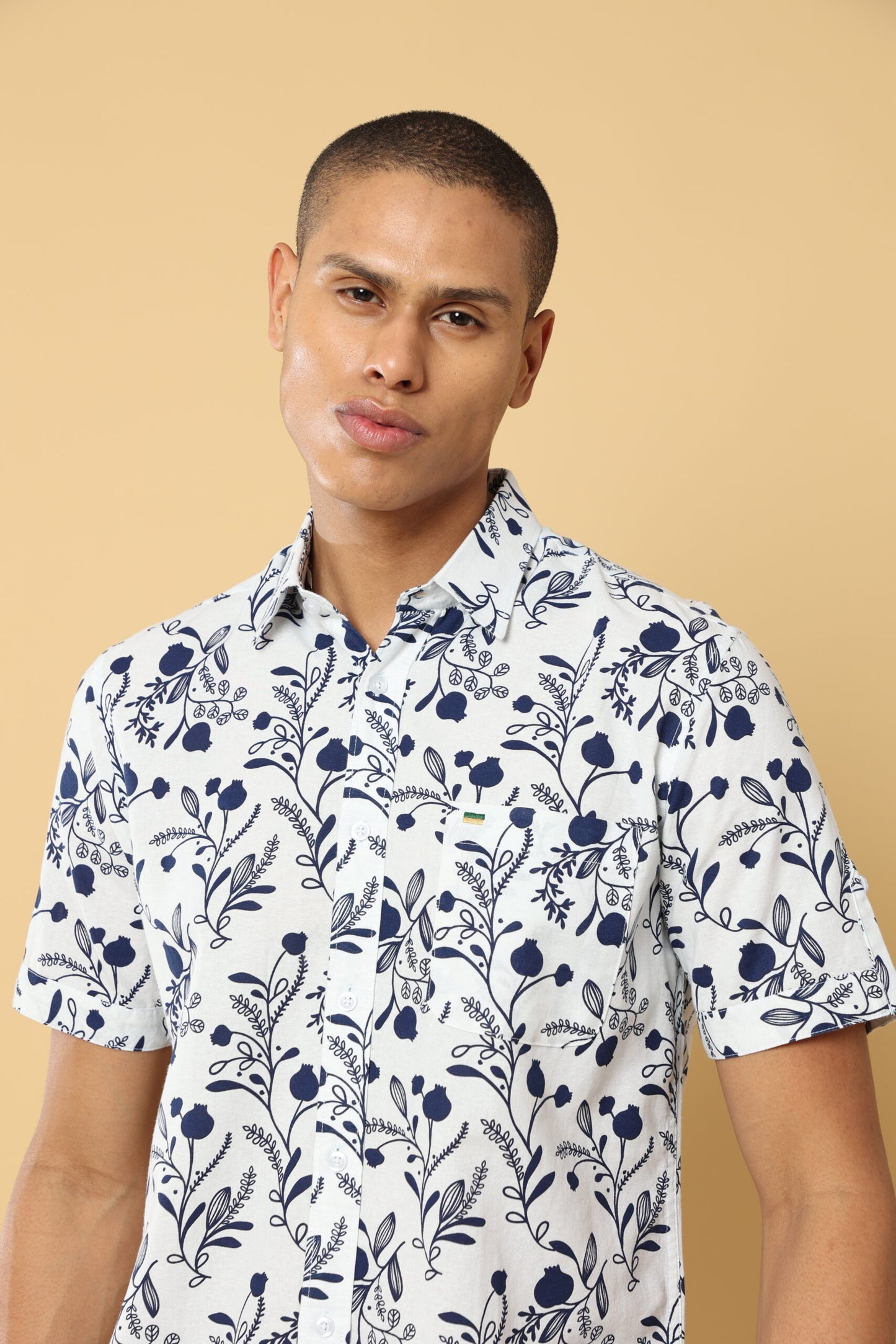 Blossom Blue Bud Print Shirt