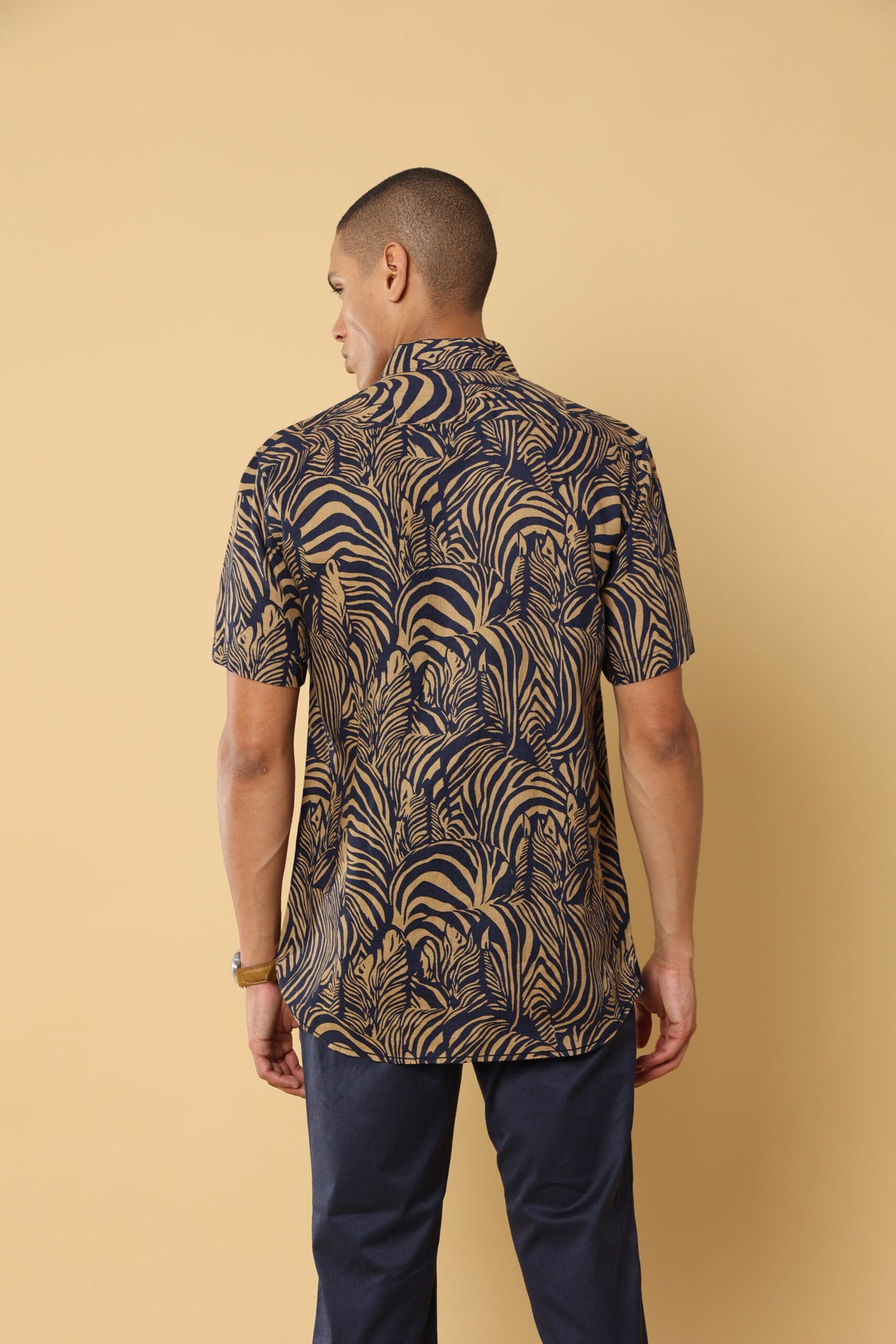 Chestnut Print Linen Shirt