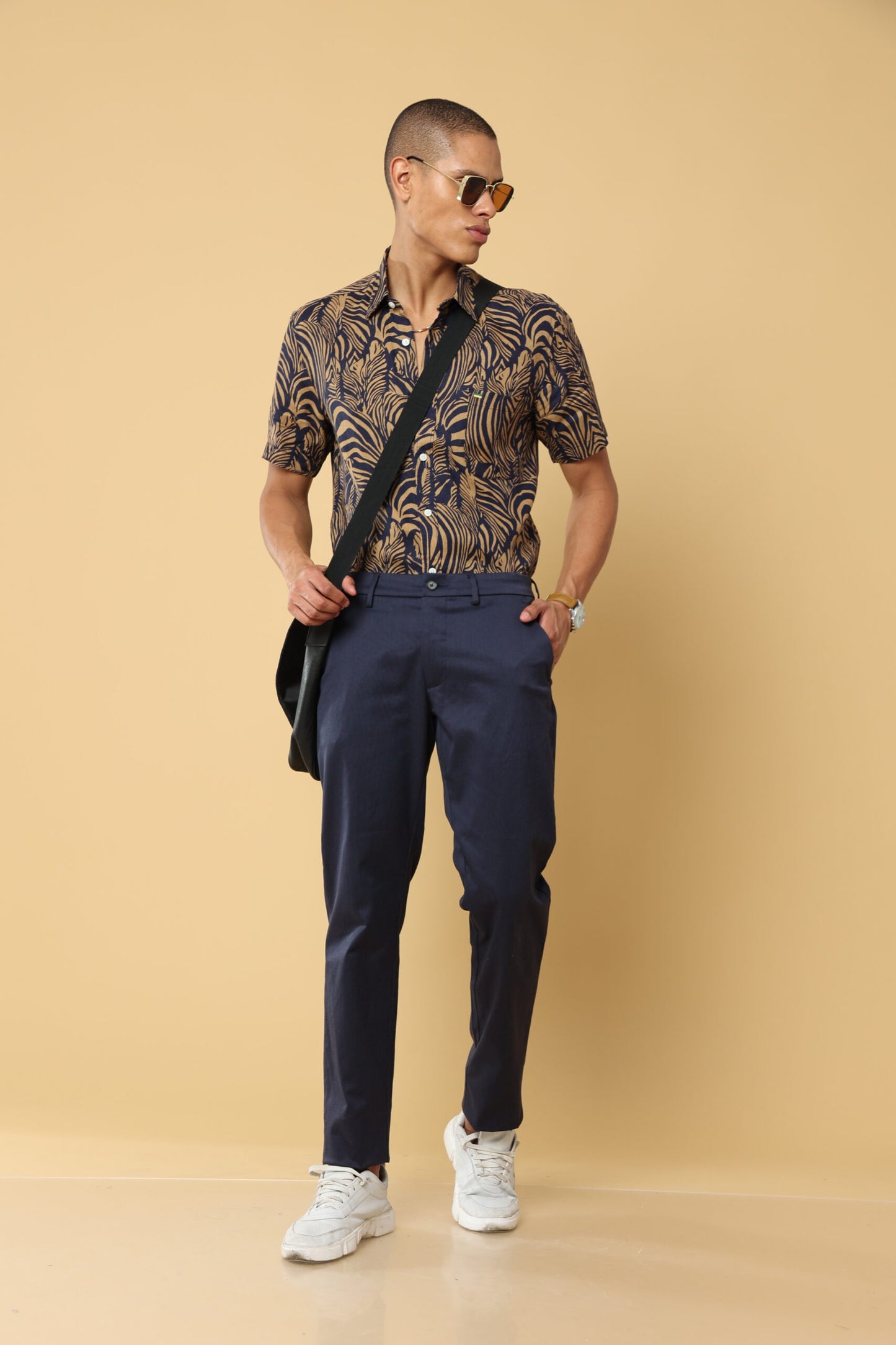 Chestnut Print Linen Shirt