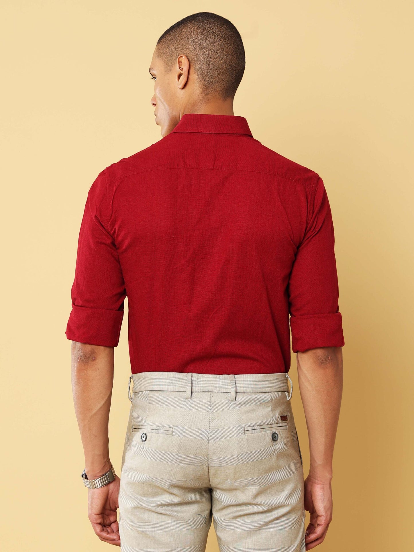 JARED RED LINEN SHIRT