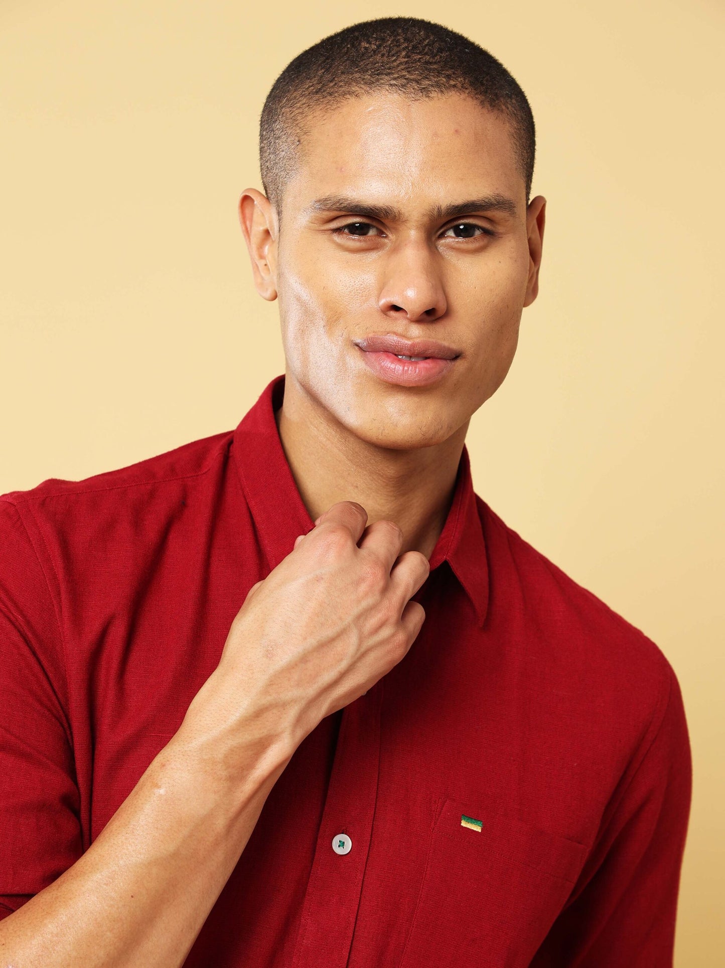 JARED RED LINEN SHIRT
