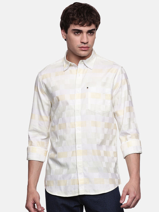 Men’s Yarn-Dyed Cotton Satin Shirt