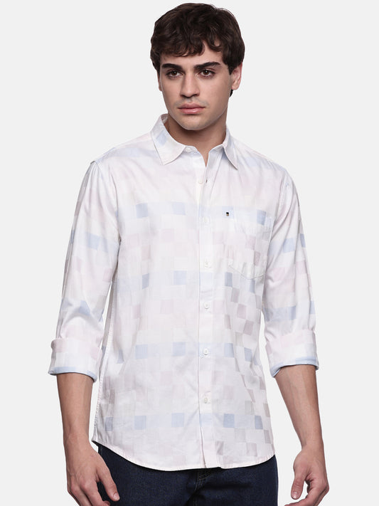 Men’s Yarn-Dyed Cotton Satin Shirt