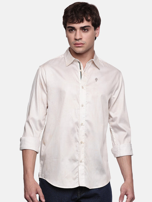 PRINTED PRIMUM  COTTON SATIN SHIRT