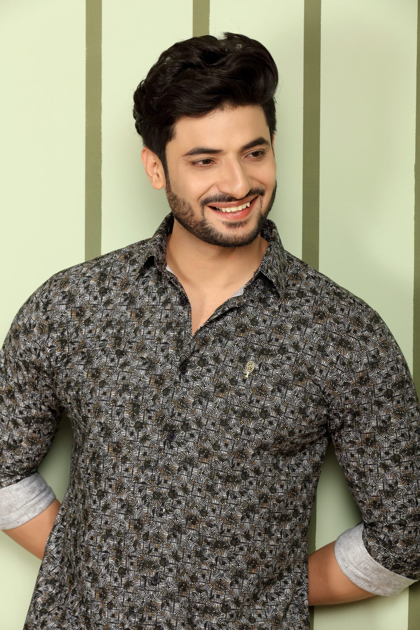 Premium Concentric Star Print Shirt