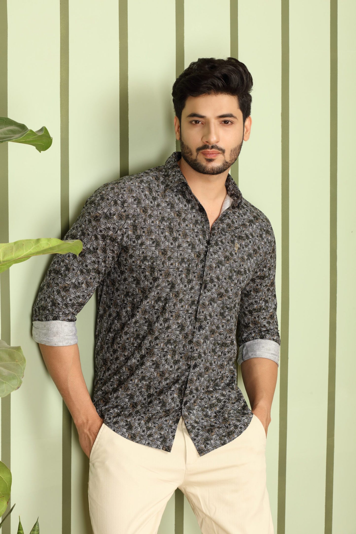 Premium Concentric Star Print Shirt