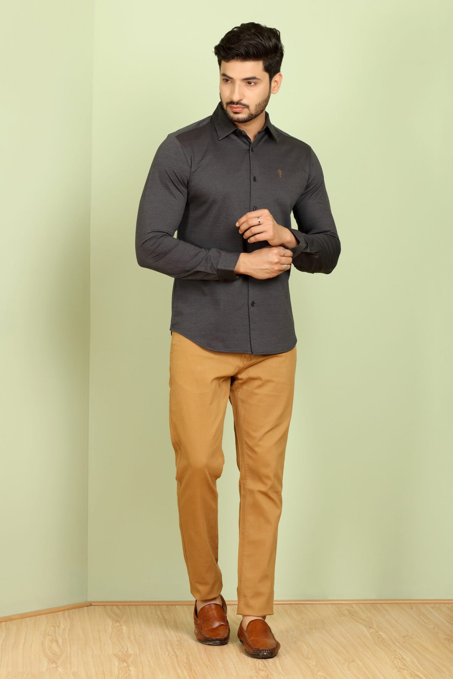 CHARCOAL DIAMOND DOBBY