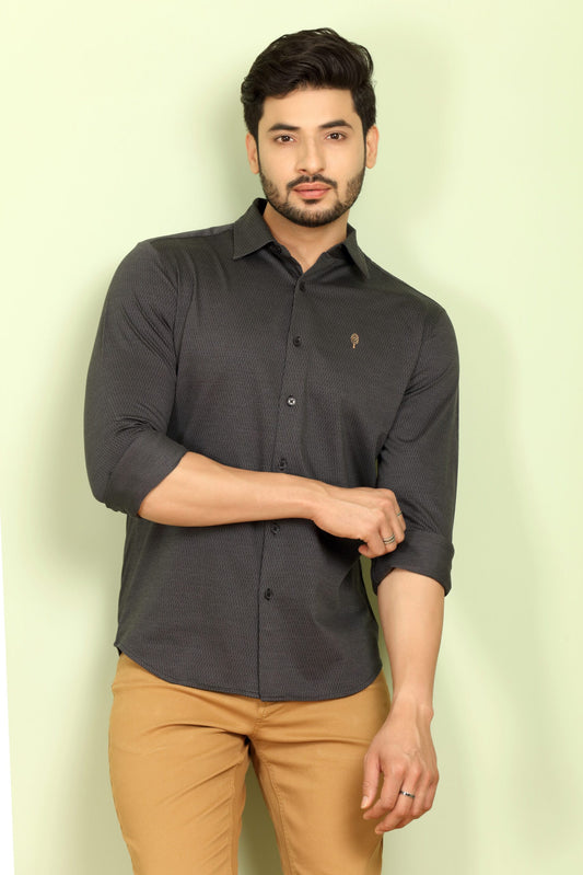 CHARCOAL DIAMOND DOBBY