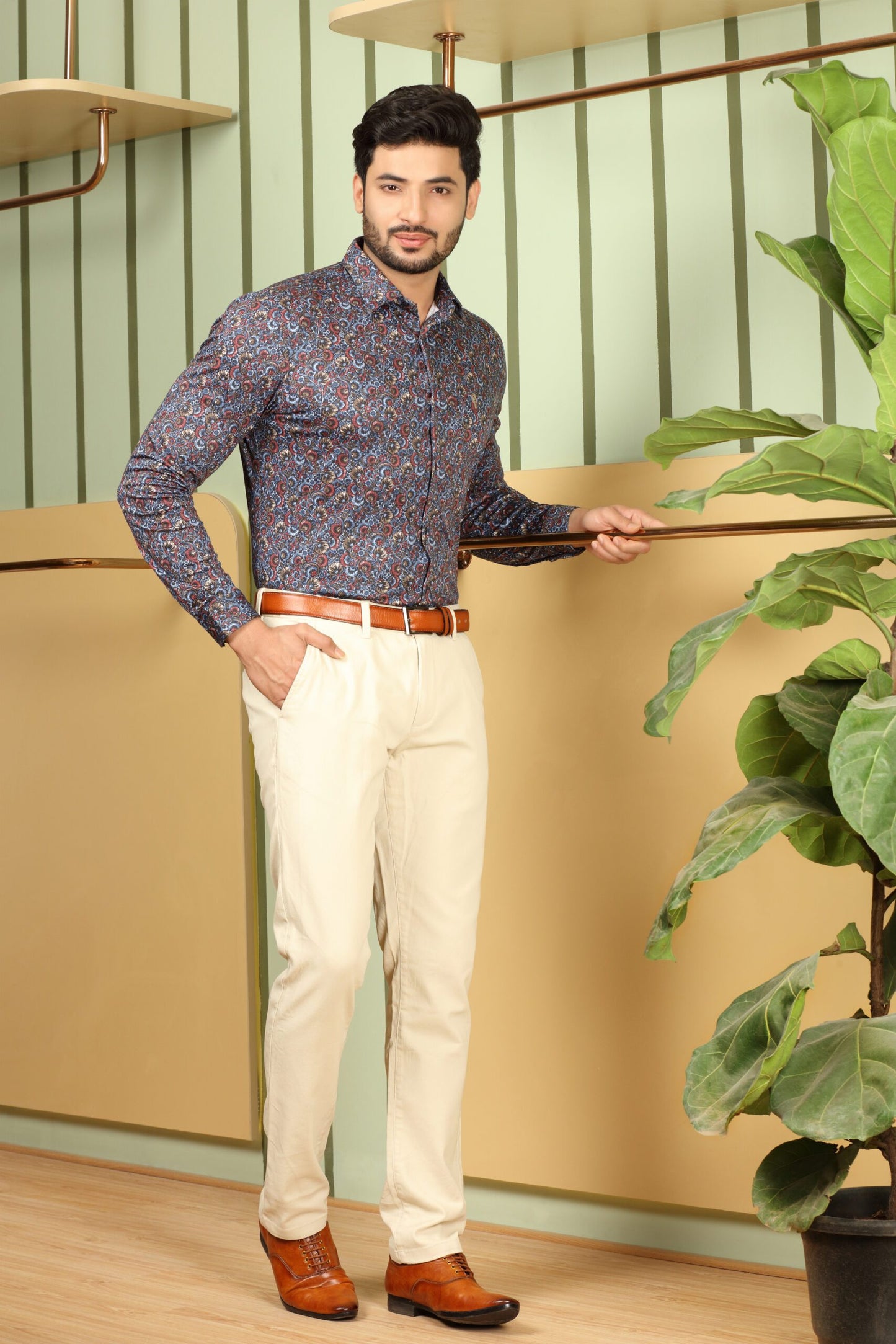 Premium Paisley Floral Print Shirt