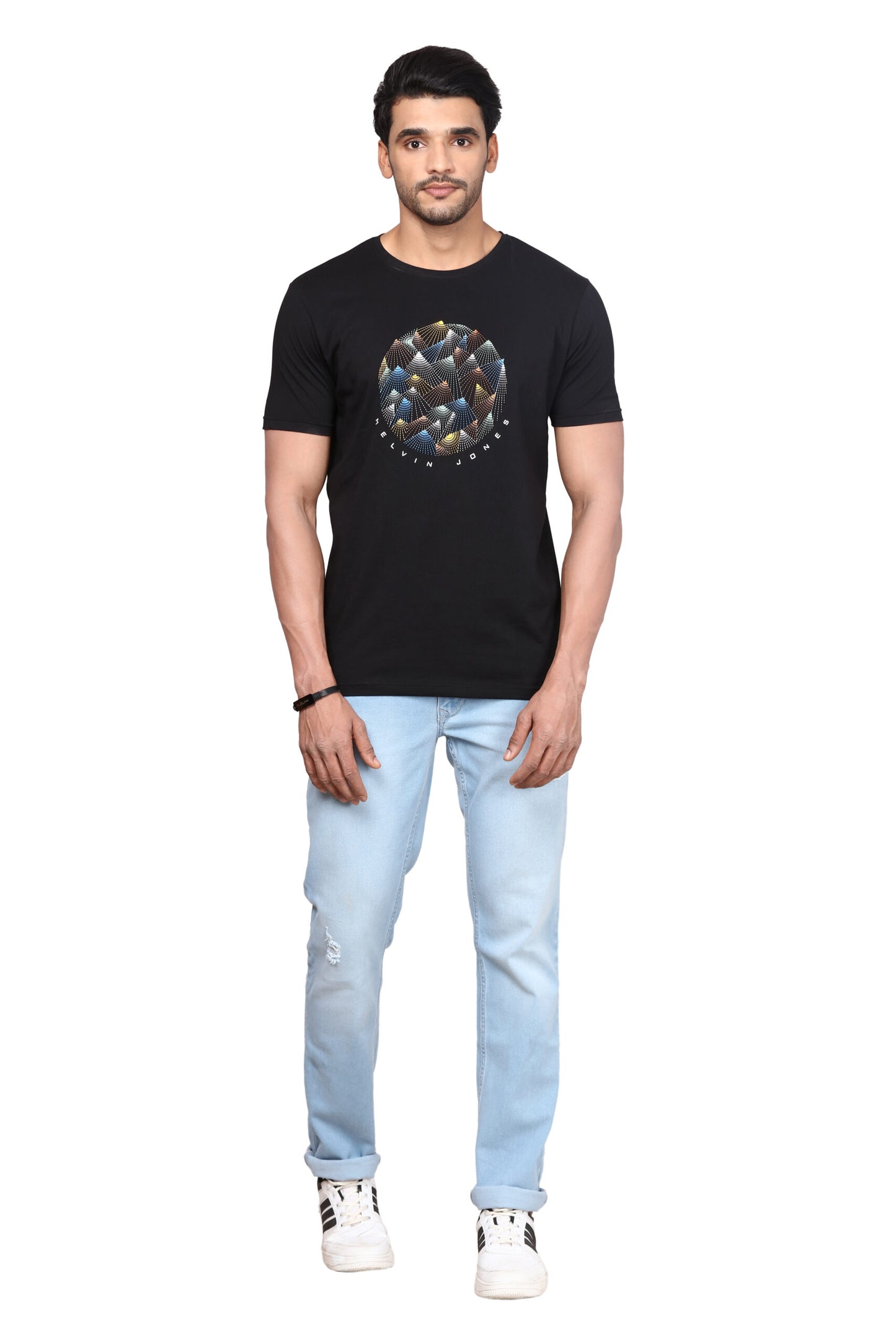 Obsidian Cotton Round Neck T-Shirt