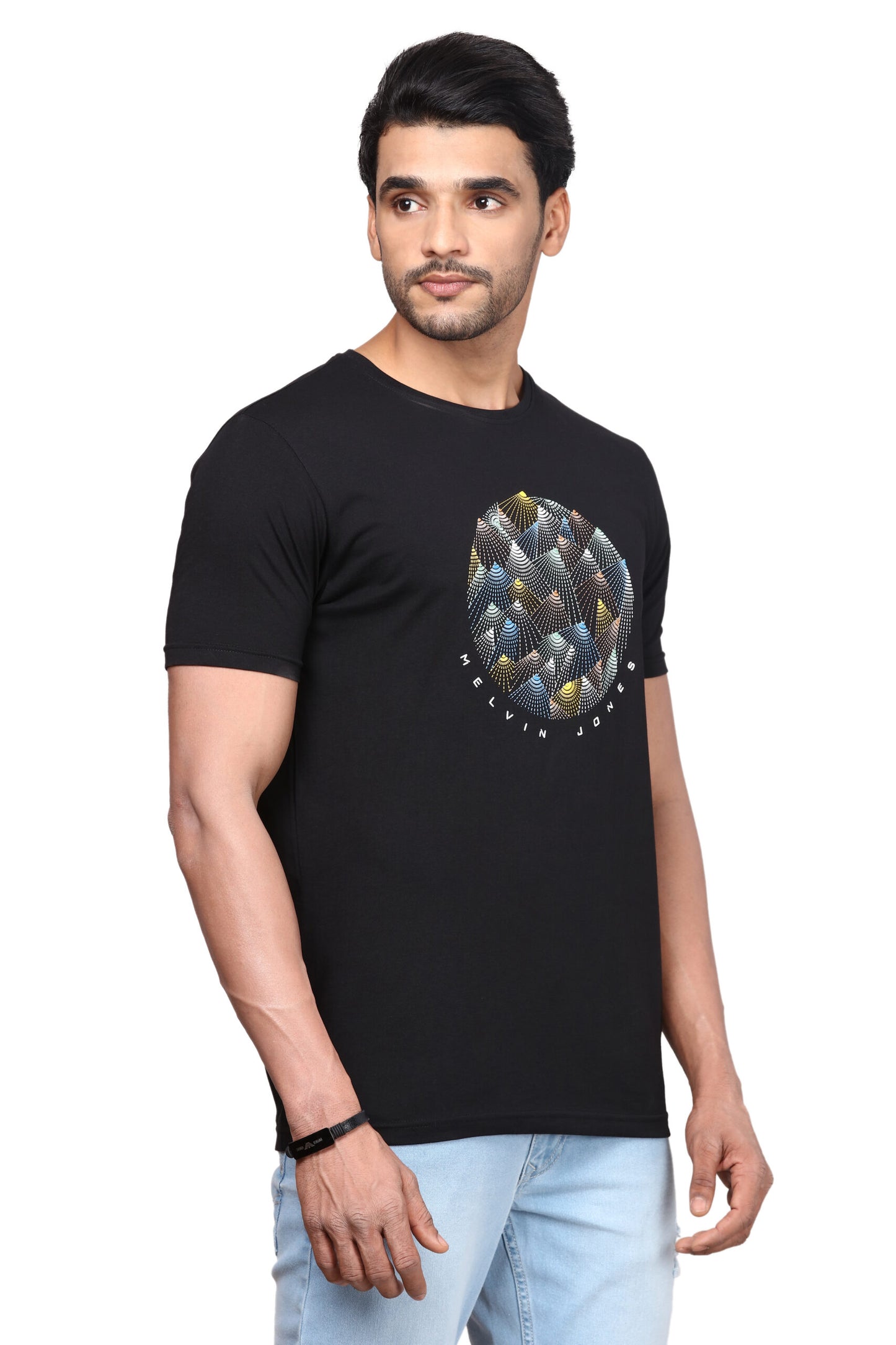 Obsidian Cotton Round Neck T-Shirt