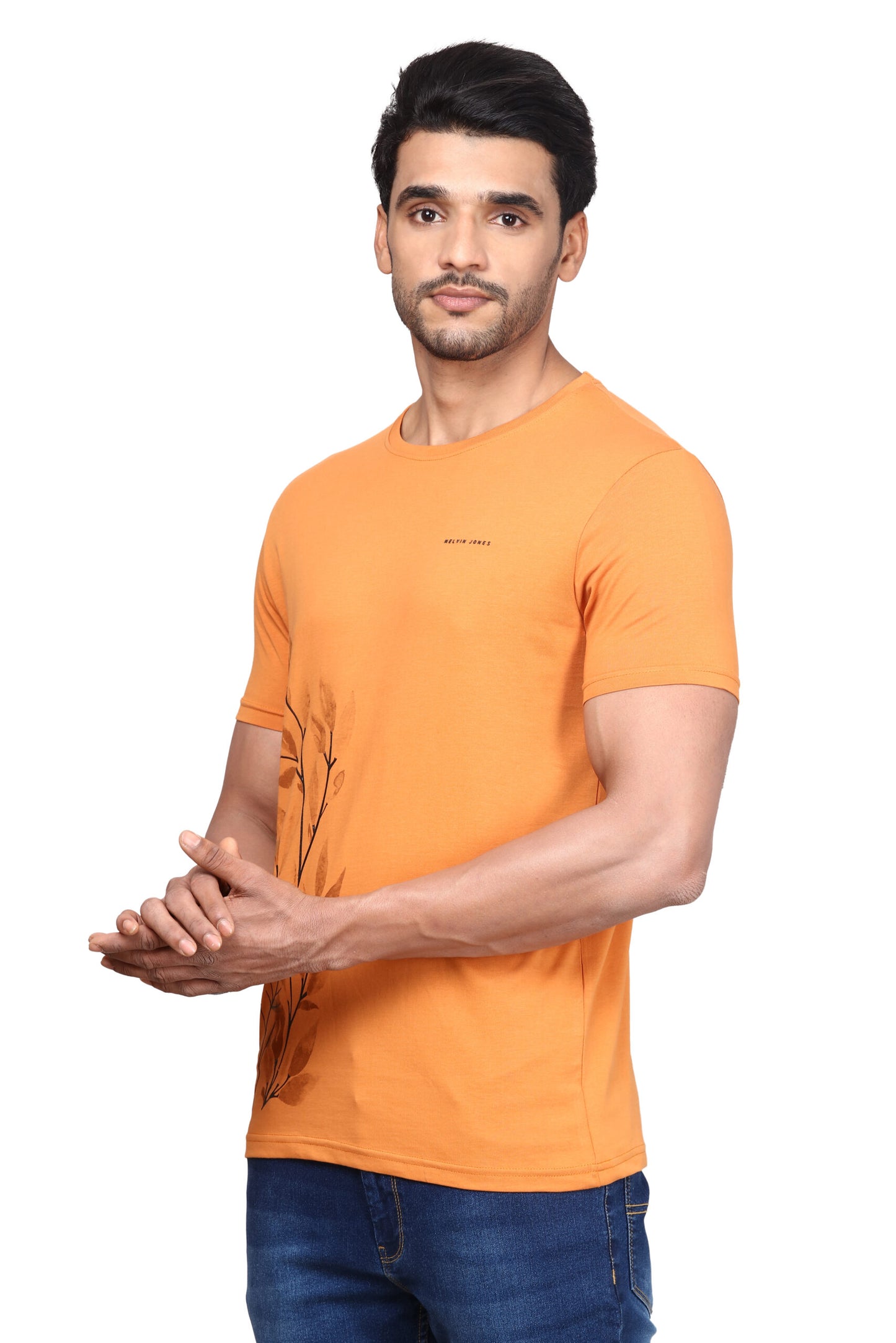 Amber Cotton Round Neck T-Shirt