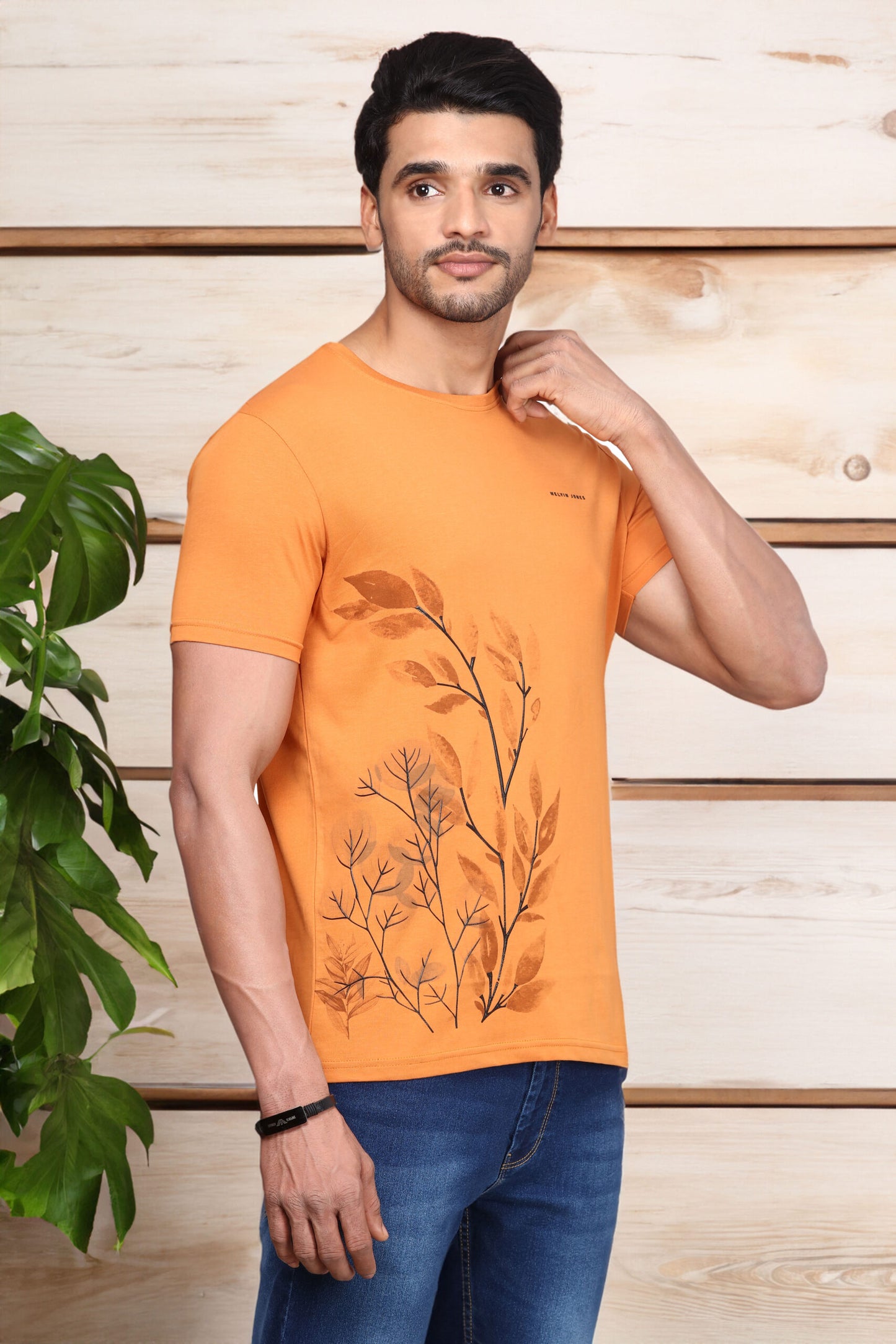 Amber Cotton Round Neck T-Shirt