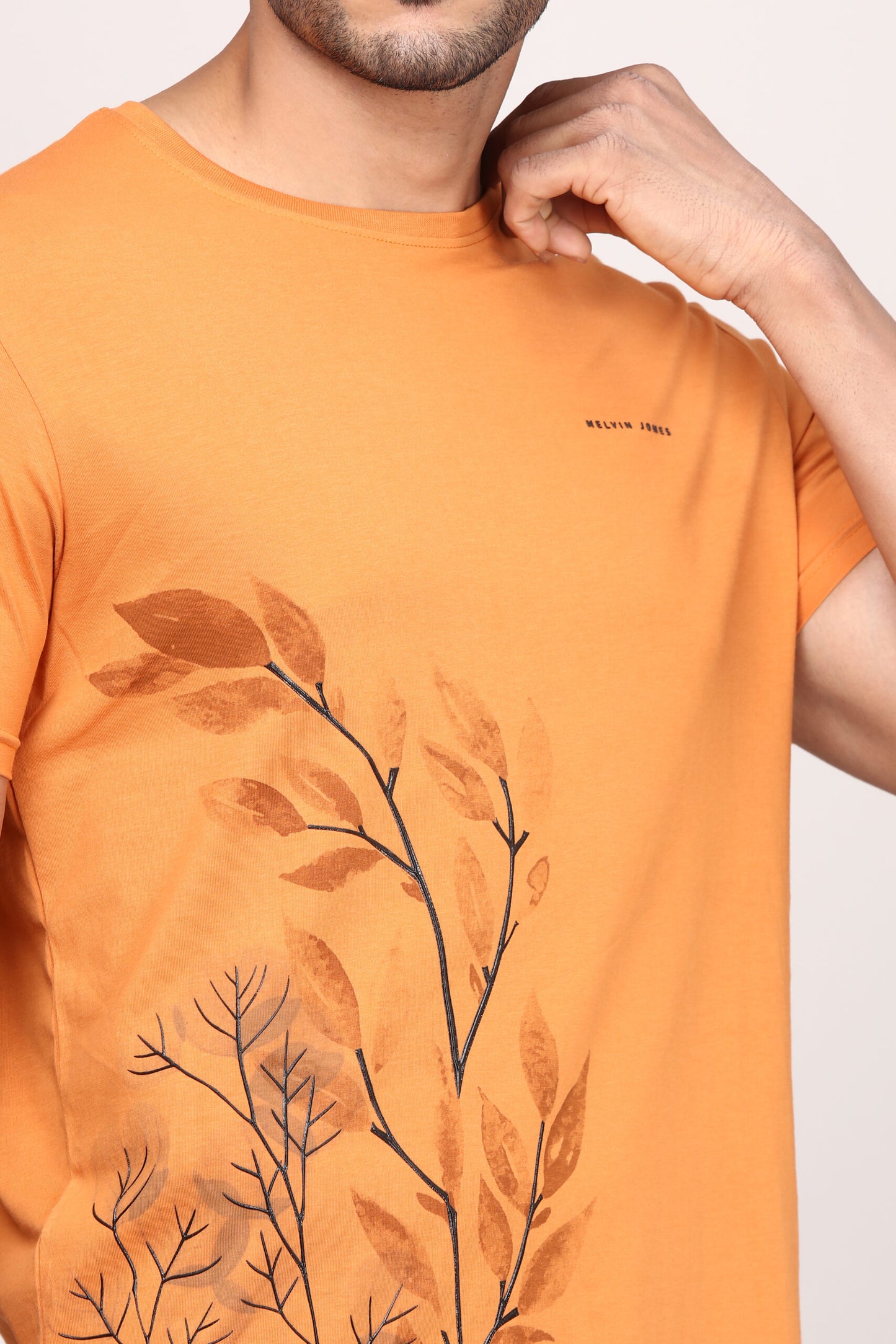 Amber Cotton Round Neck T-Shirt