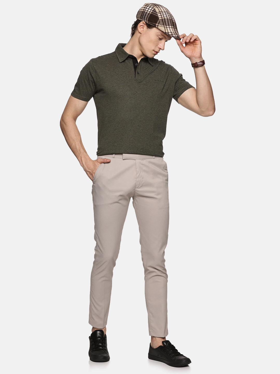 Olive Pima Cotton Polo T-Shirt