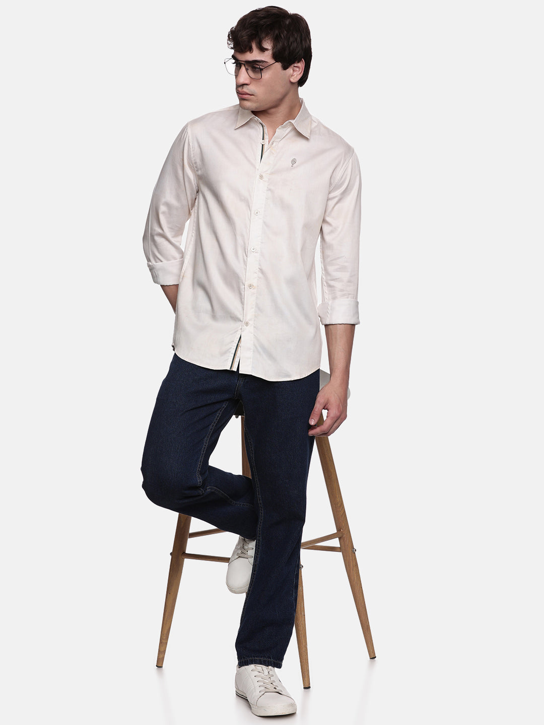 PRINTED PRIMUM  COTTON SATIN SHIRT