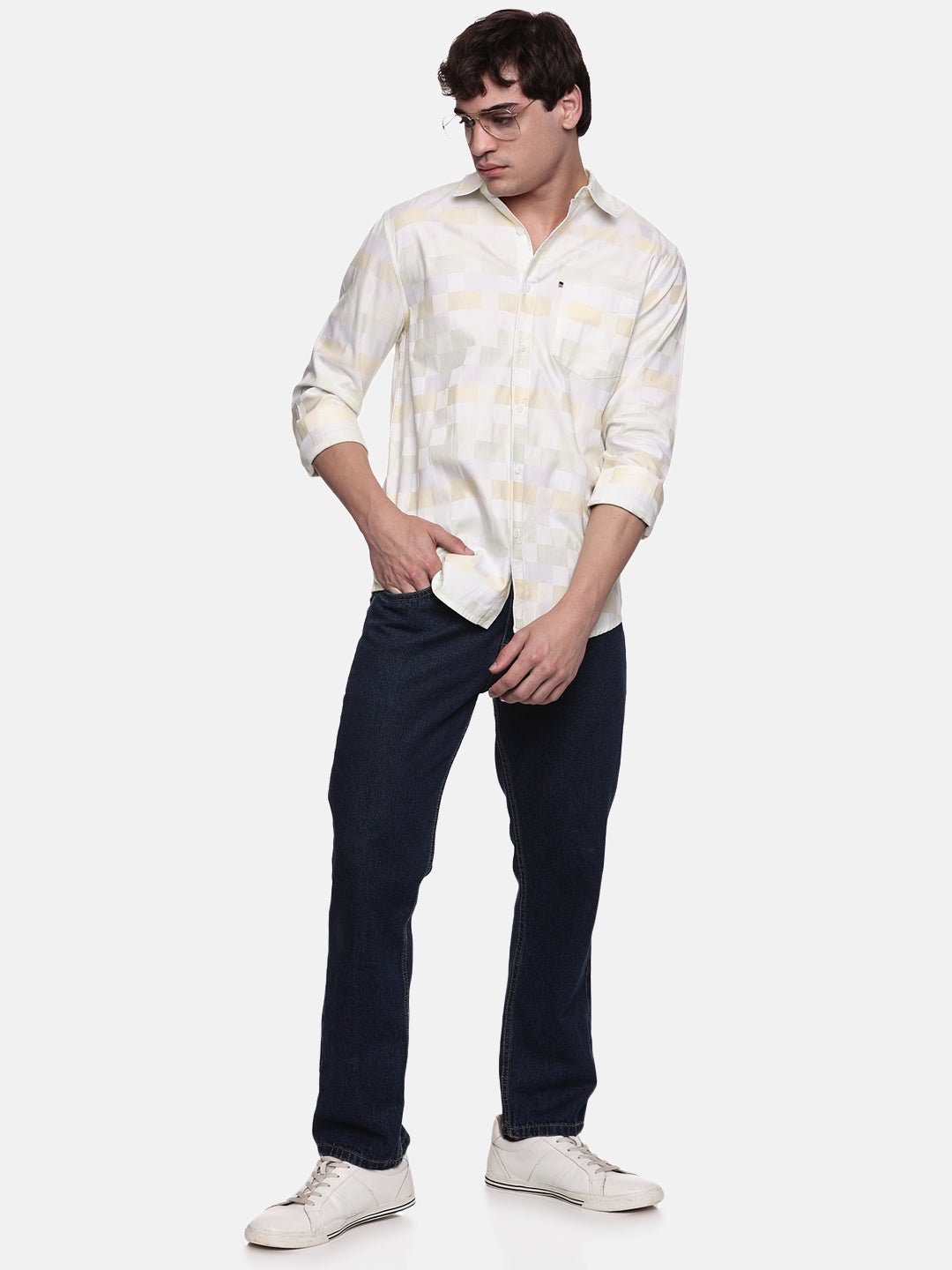 Men’s Yarn-Dyed Cotton Satin Shirt