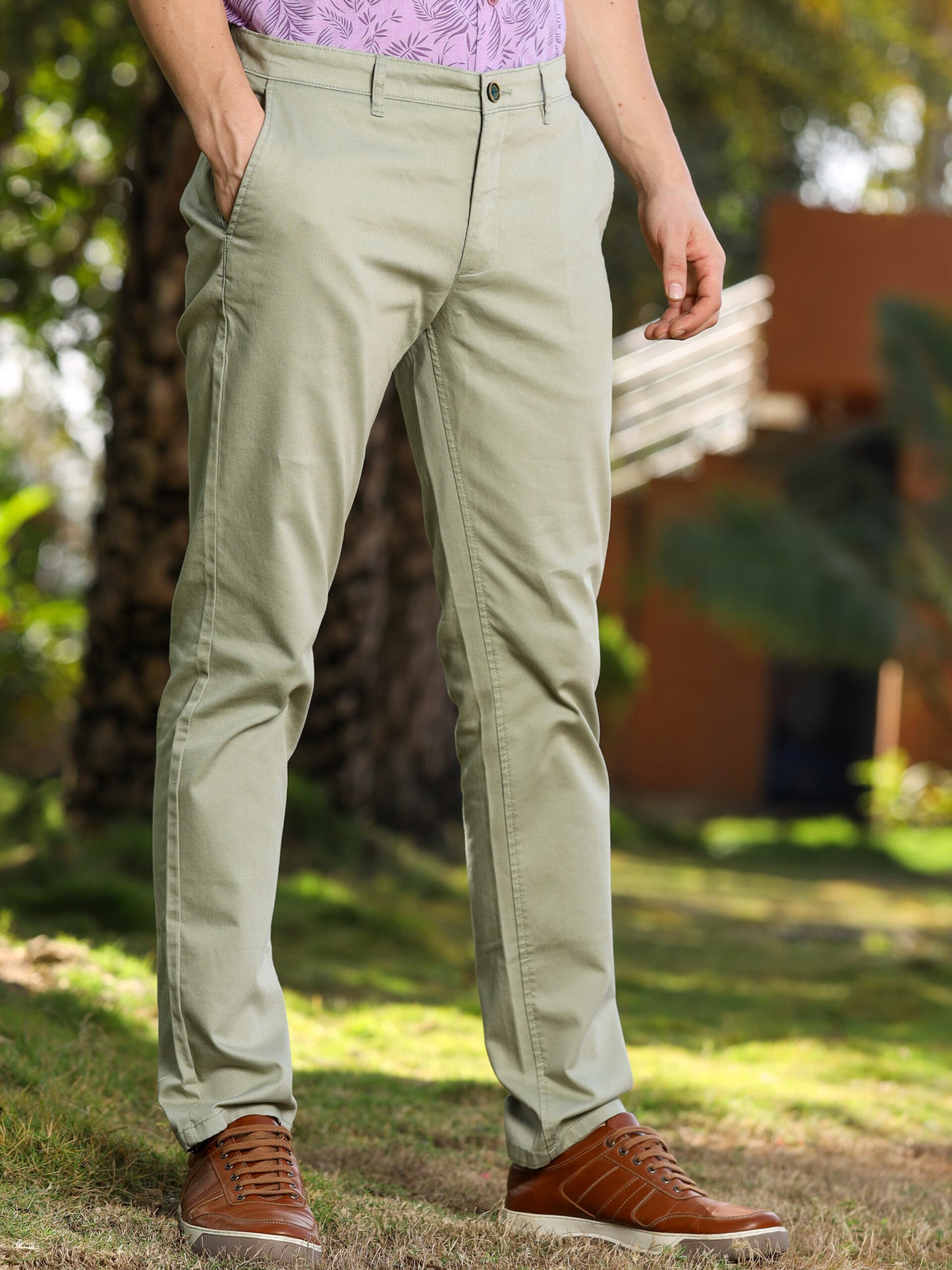 Premium Olive Solid Trouser