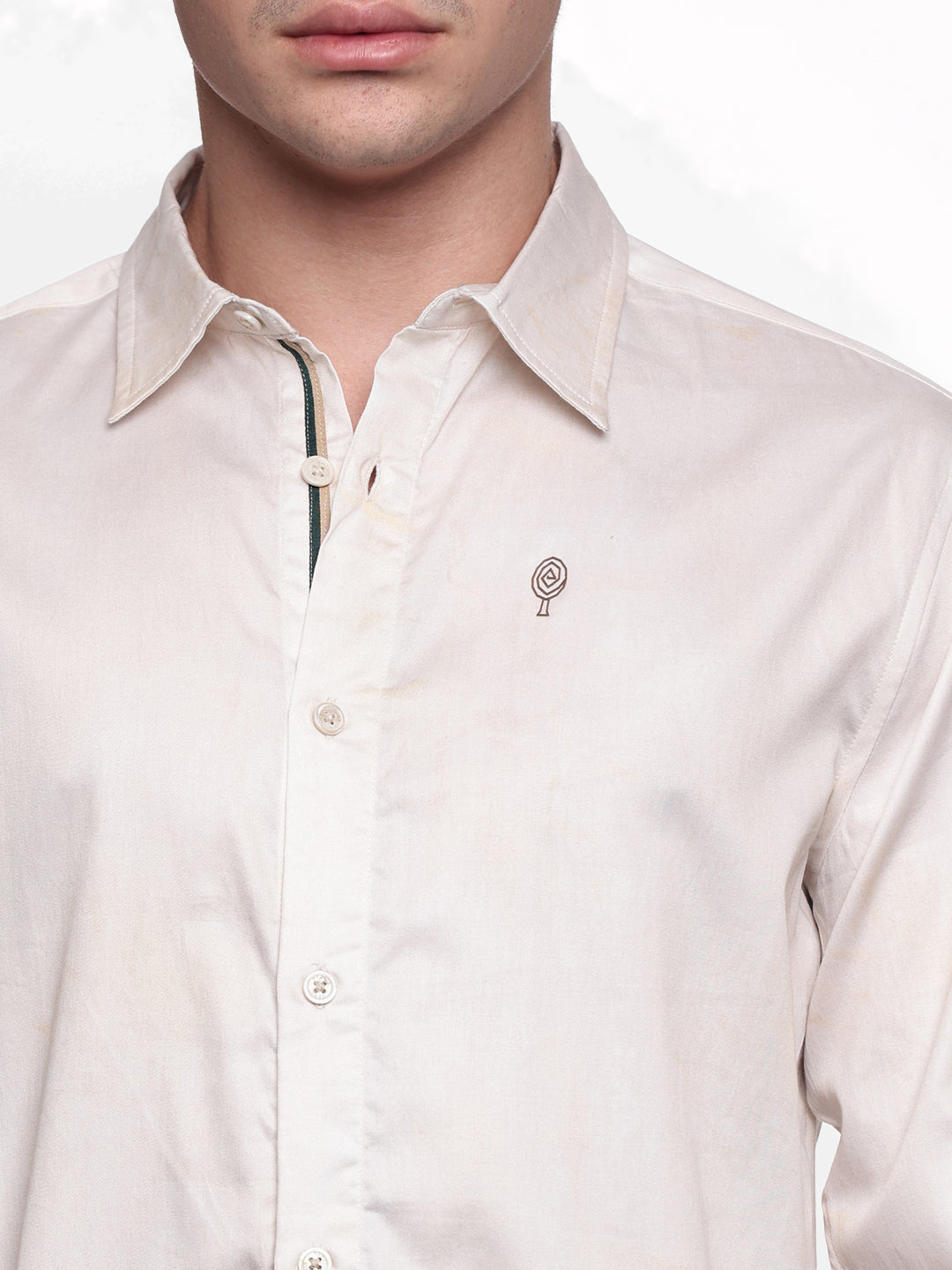 PRINTED PRIMUM  COTTON SATIN SHIRT