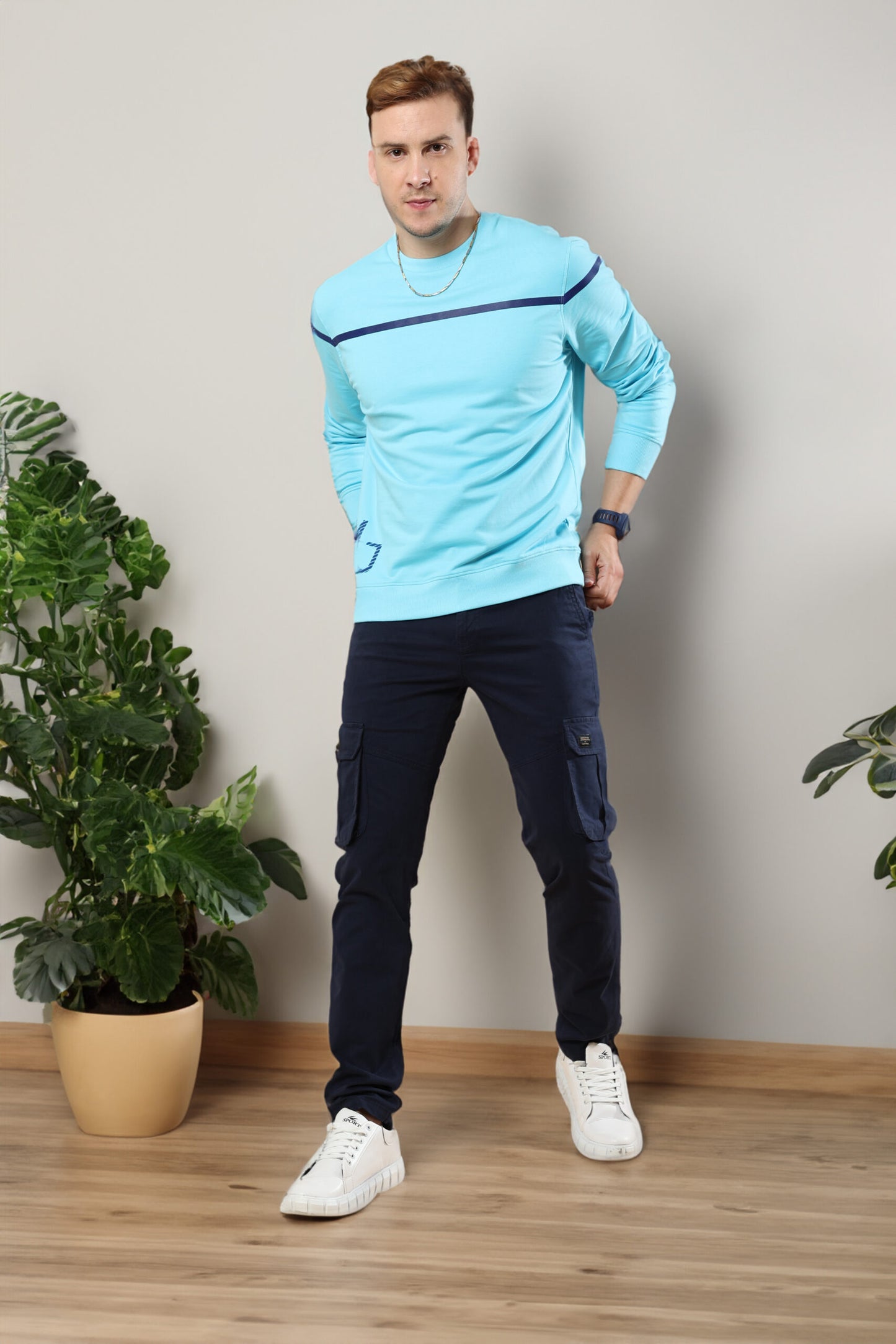 Blue Straight Way Sweatshirt