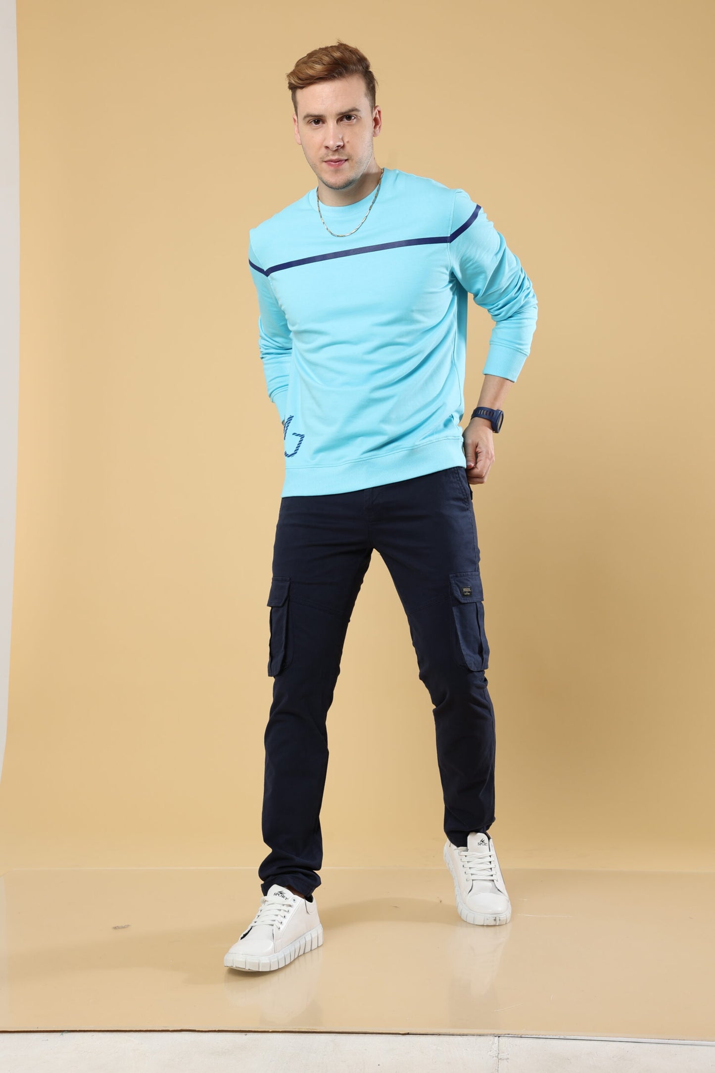 Blue Straight Way Sweatshirt