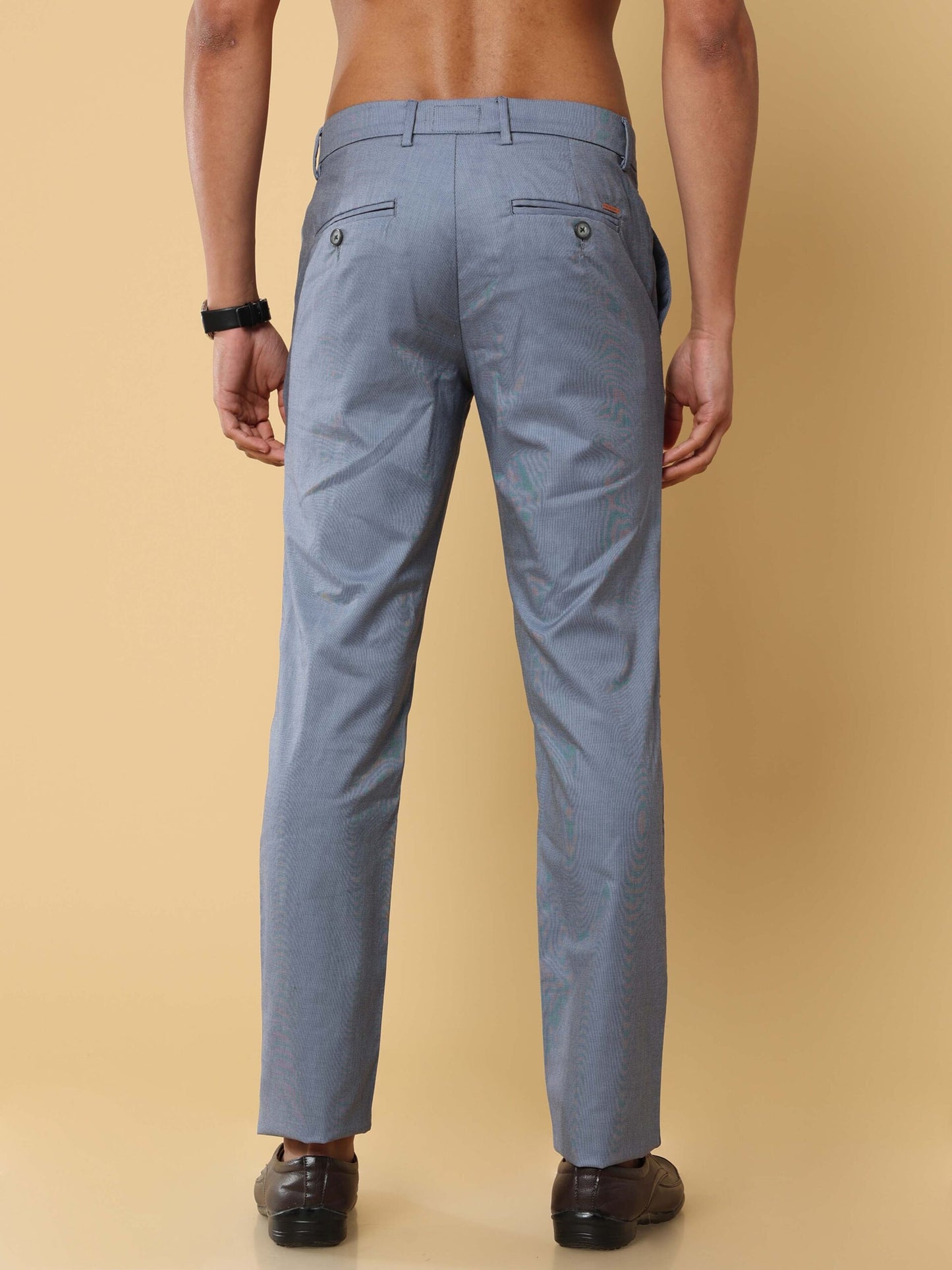 Premium Blue Micro Check Trouser