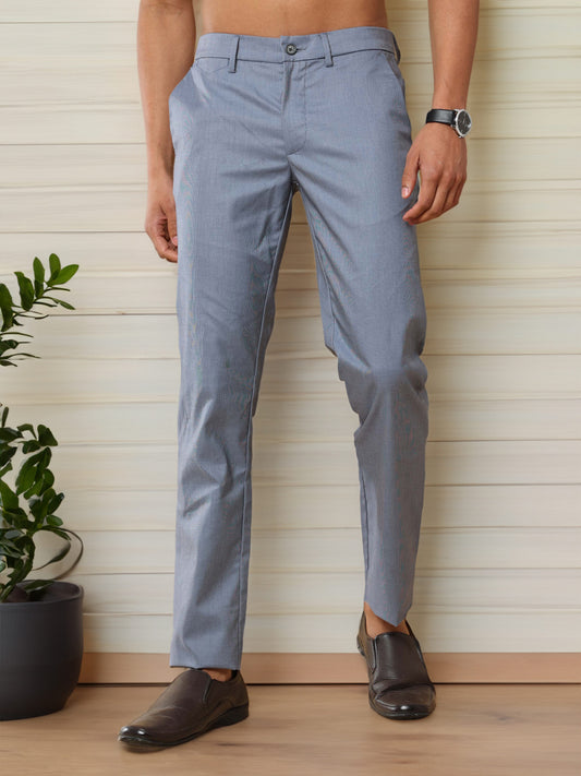 Premium Blue Micro Check Trouser