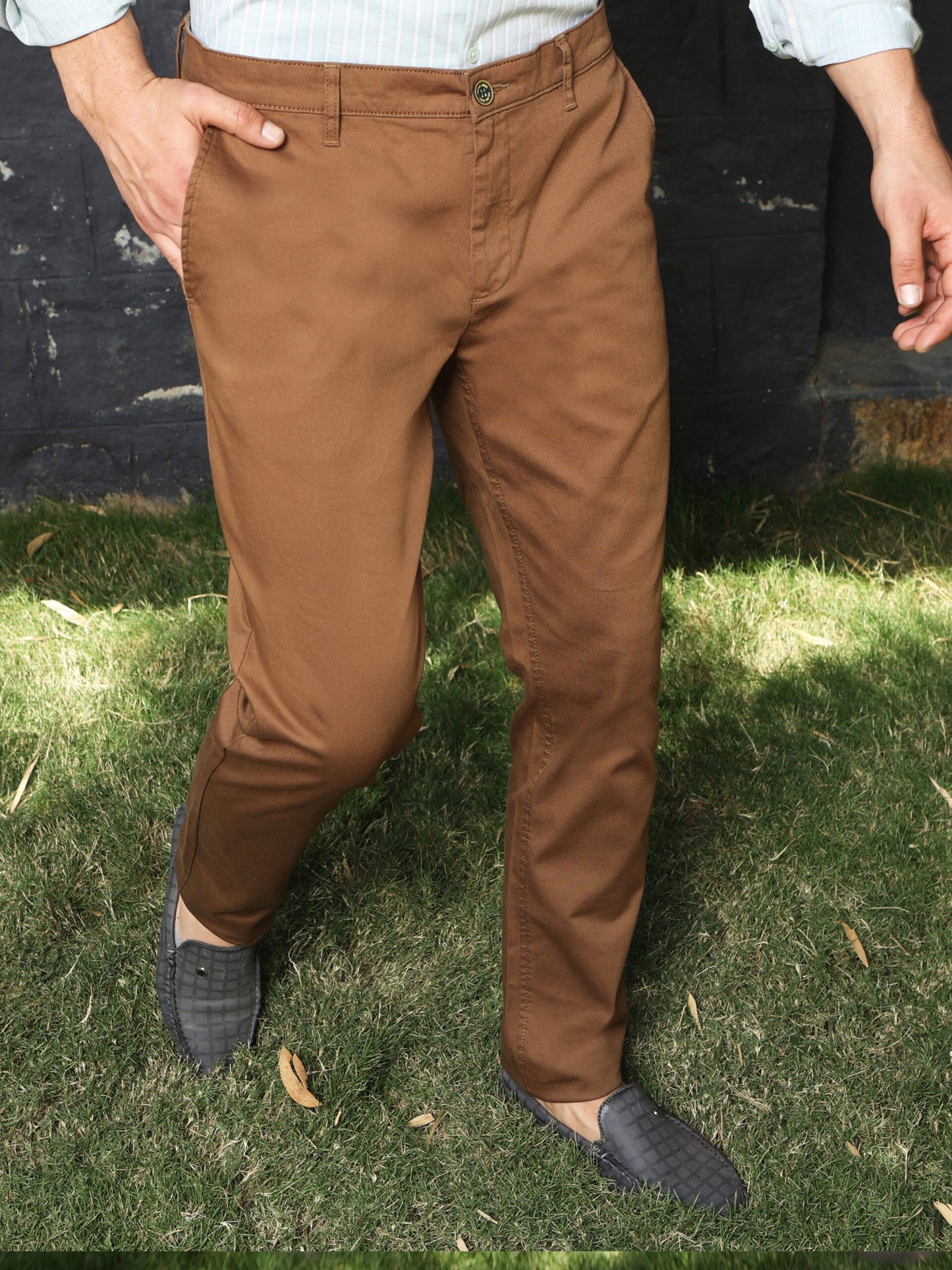 Premium Brown Solid Trouser