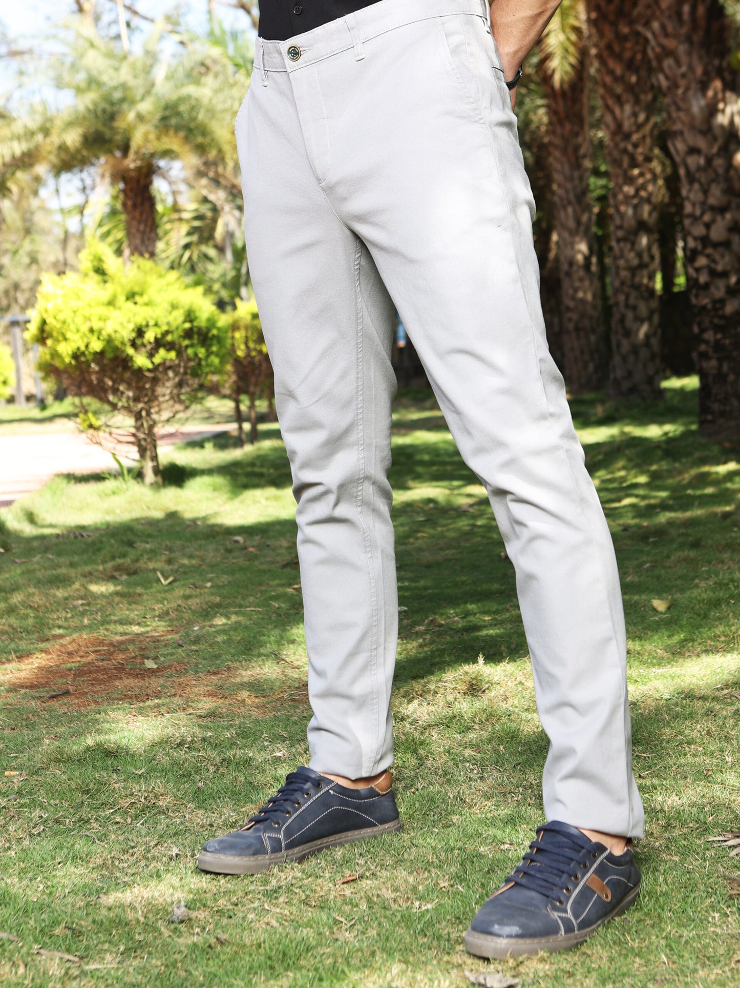 Premium Grey Solid Trouser