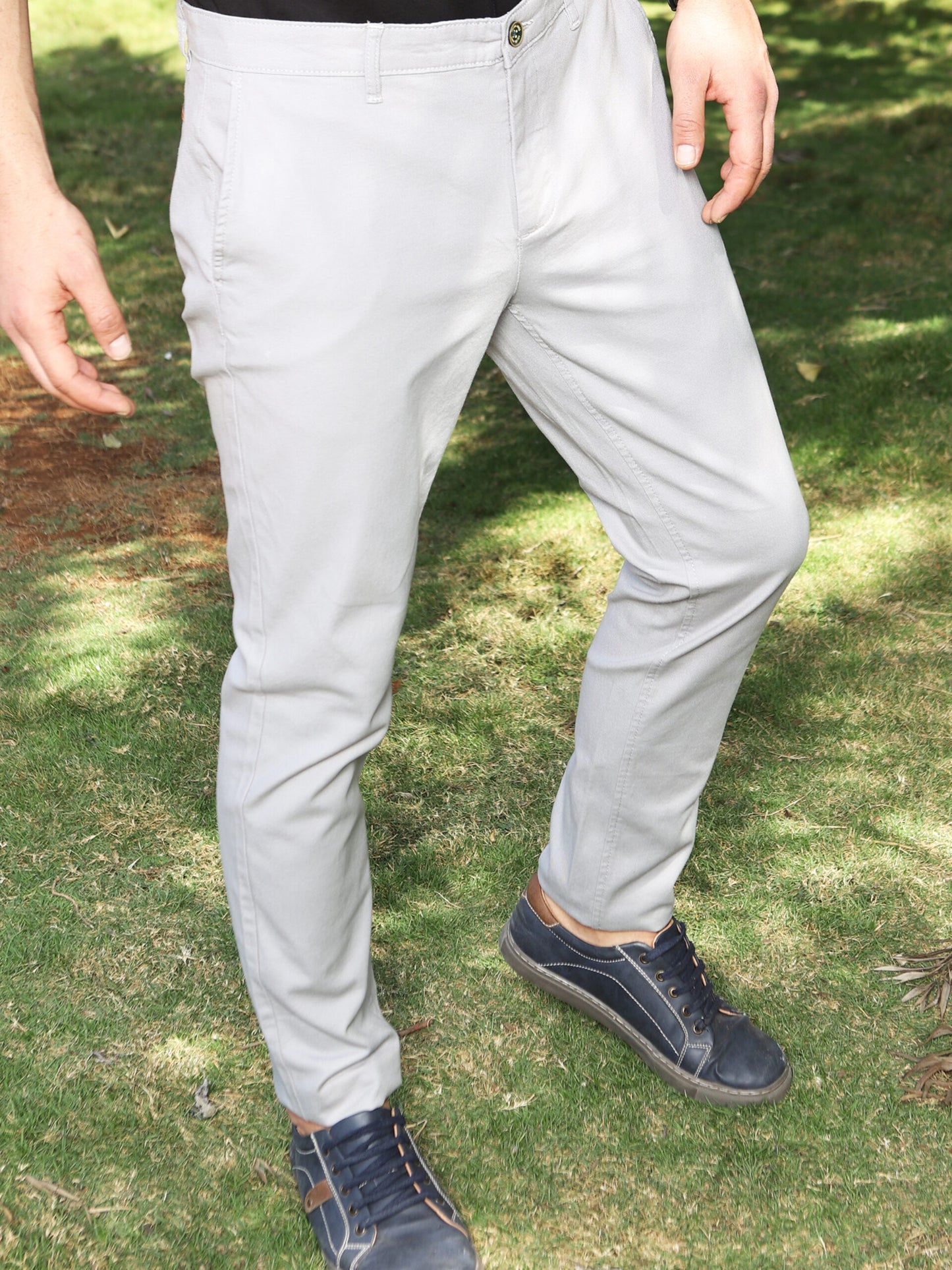 Premium Grey Solid Trouser