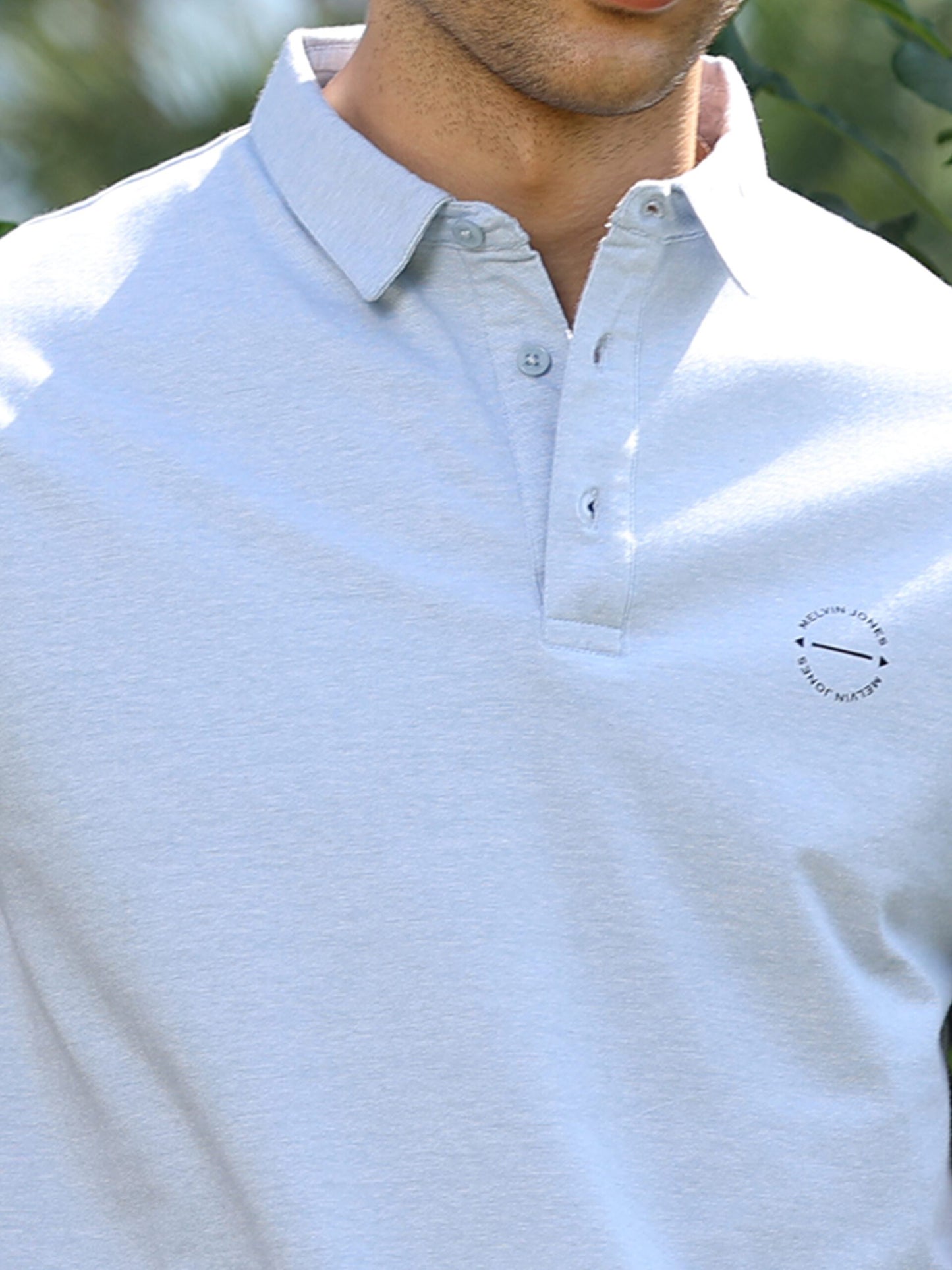 Ice Blue Premium Cotton Polo T-Shirt