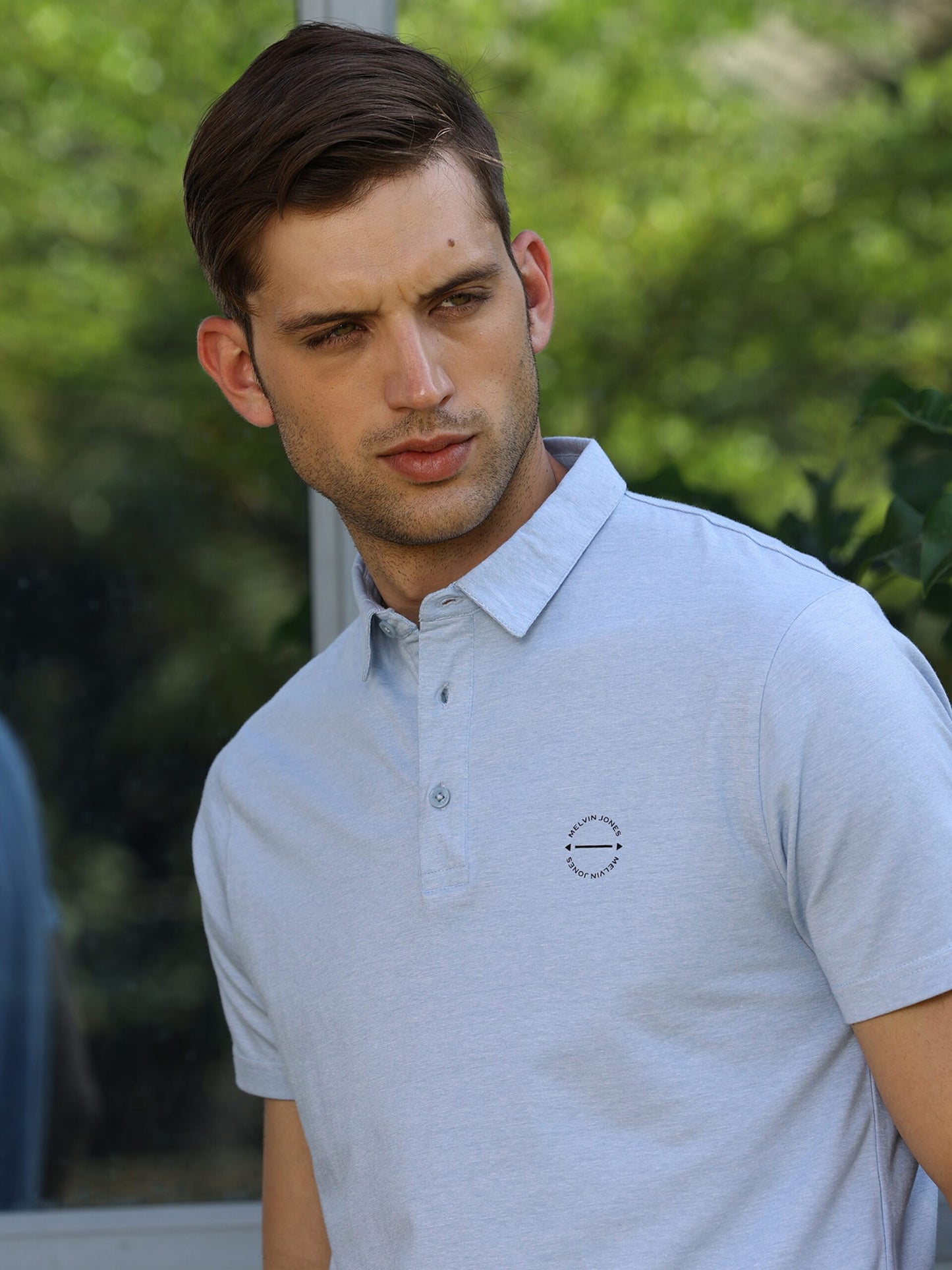 Ice Blue Premium Cotton Polo T-Shirt