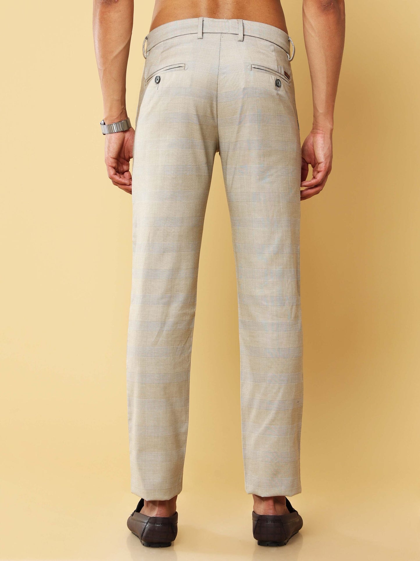 Premium Lt.brown Check Trouser