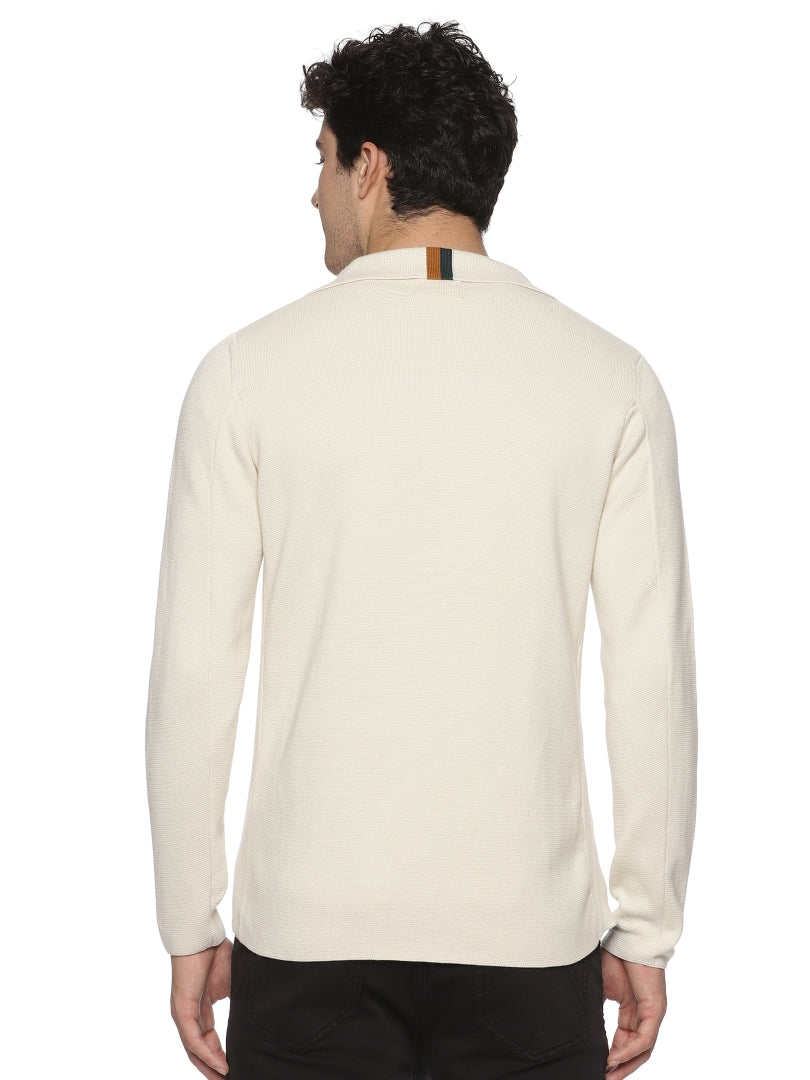 Premium Lite Beige Knitted Blazer