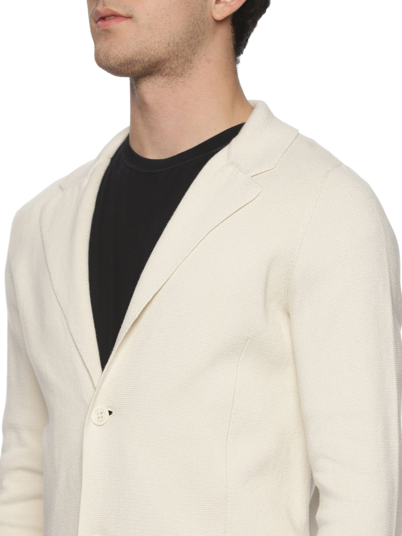 Premium Lite Beige Knitted Blazer