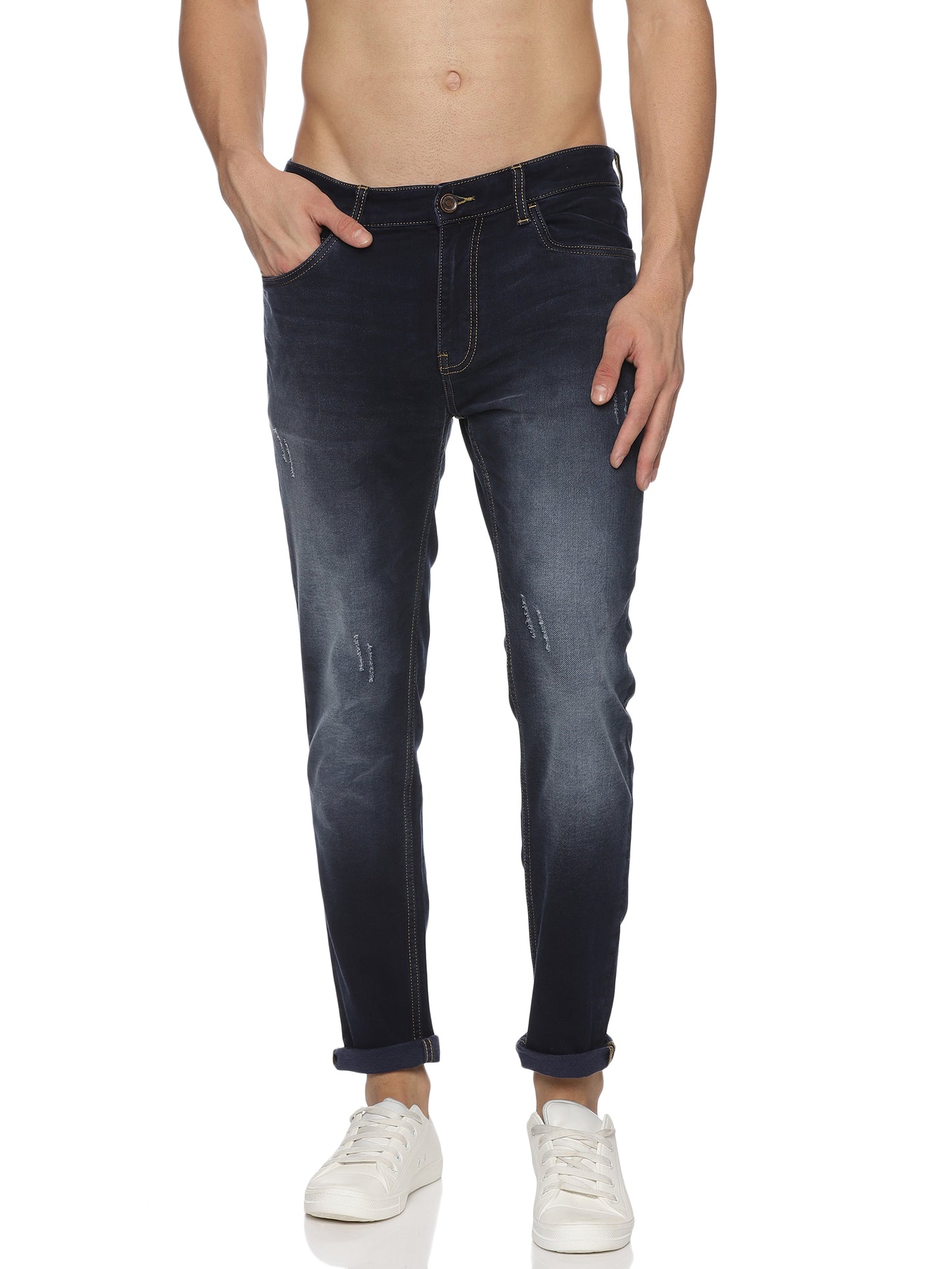 Premium Navy Denim Pant