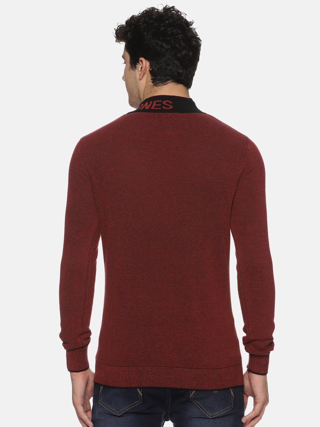 Classic Burgundy Knit Turtleneck Sweater