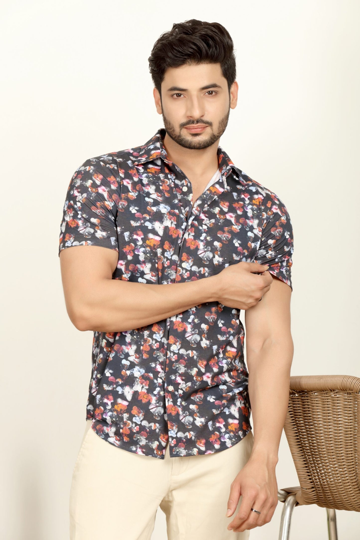 Premium Pseudo Floral Print Shirt