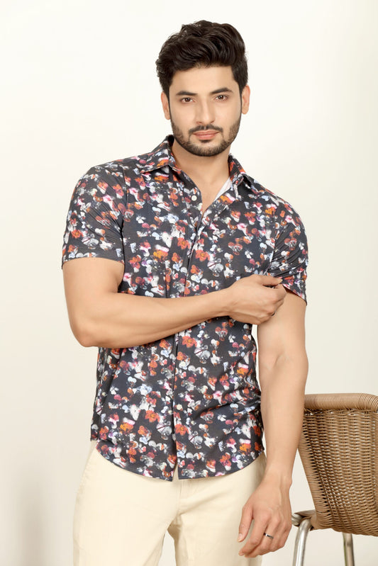 Premium Pseudo Floral Print Shirt