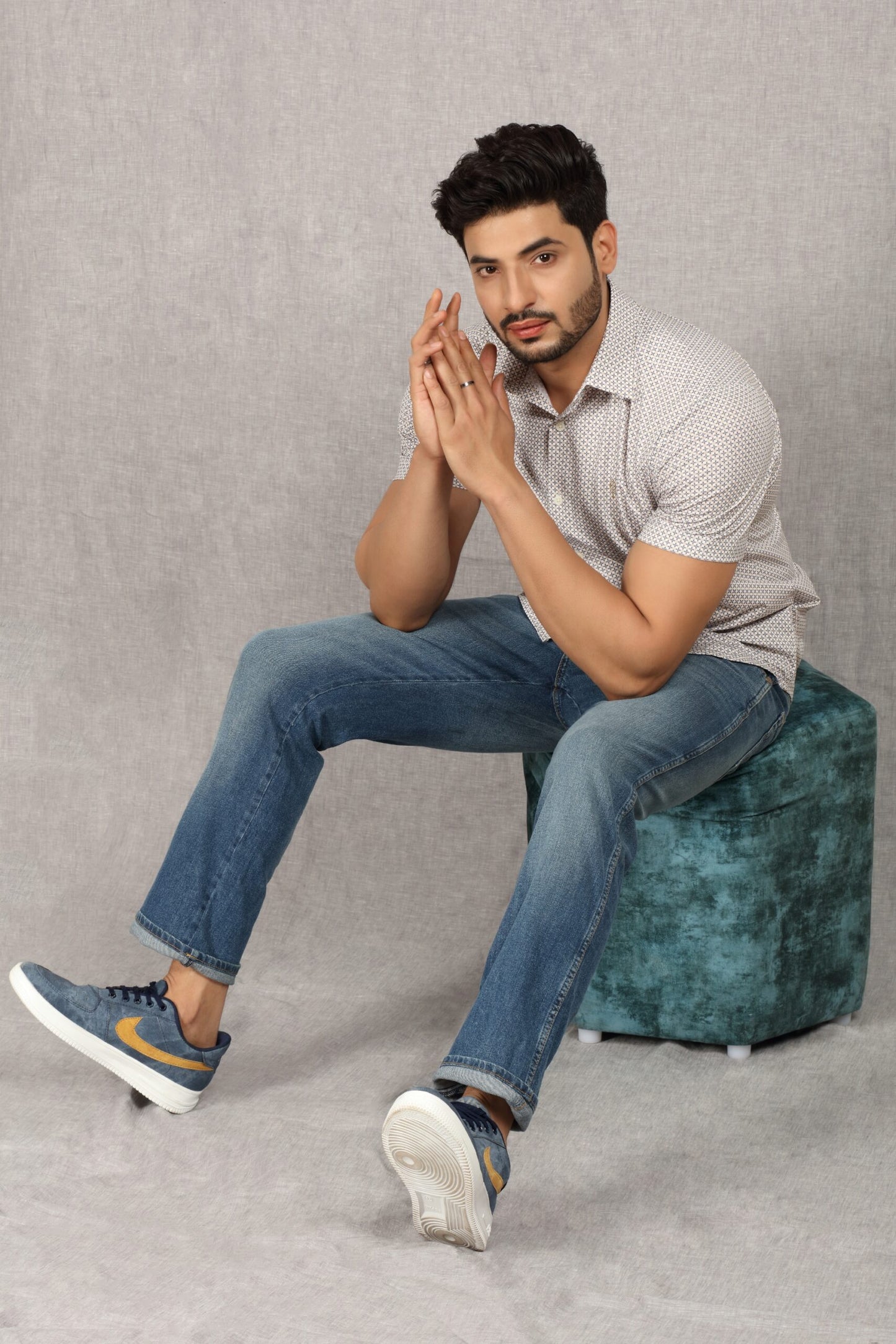 Premium Blue Tint Print Shirt