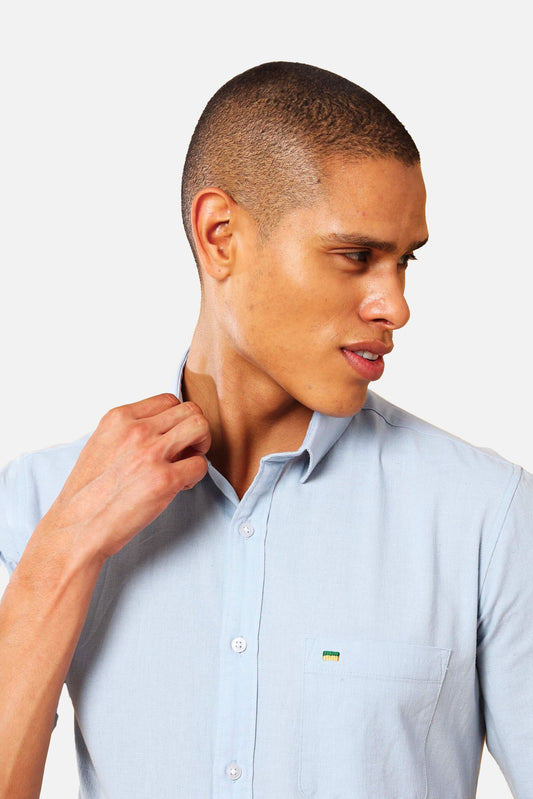 Trevor Blue Linen Shirt