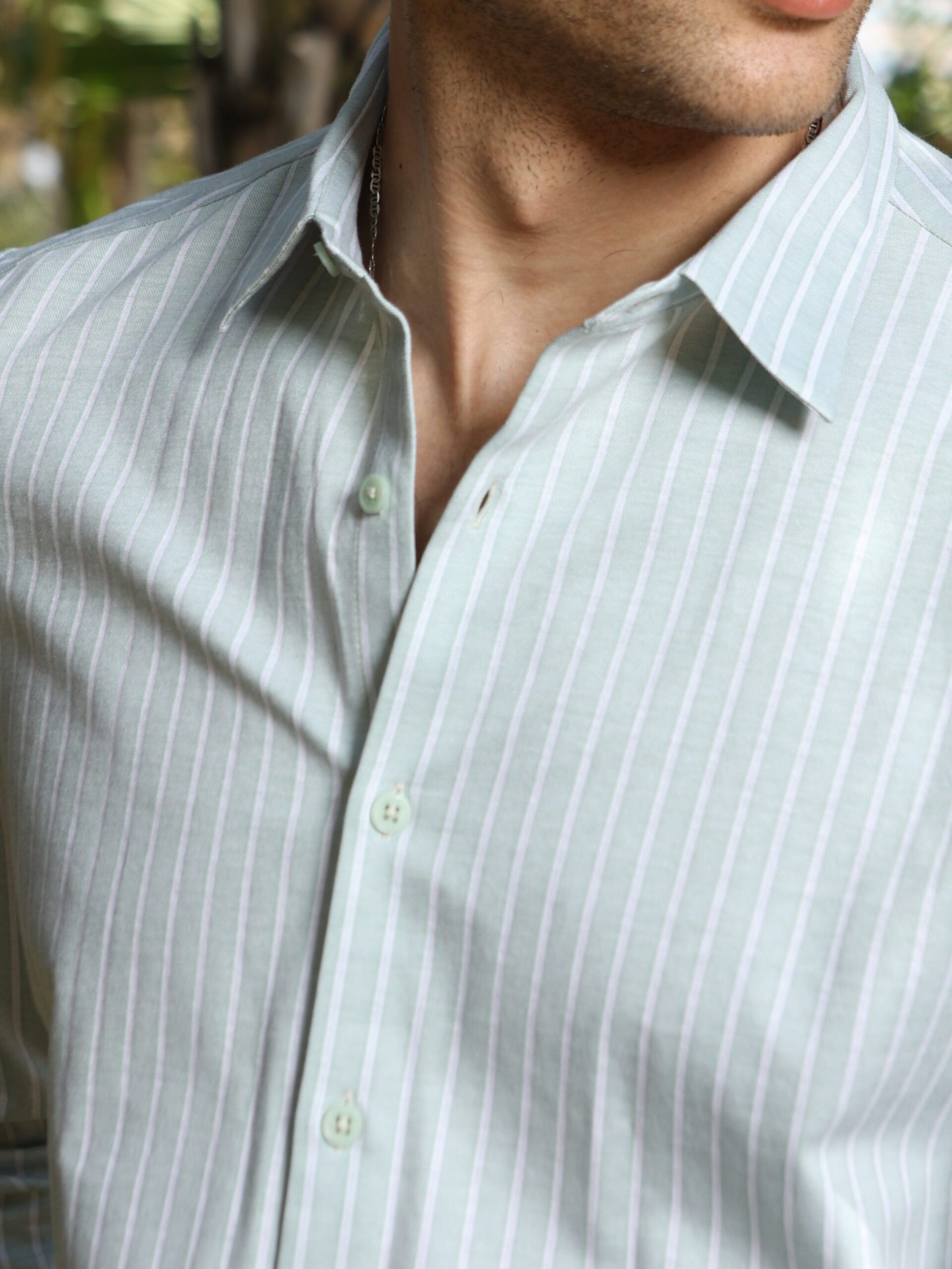 Premium Mint Stripe Shirt
