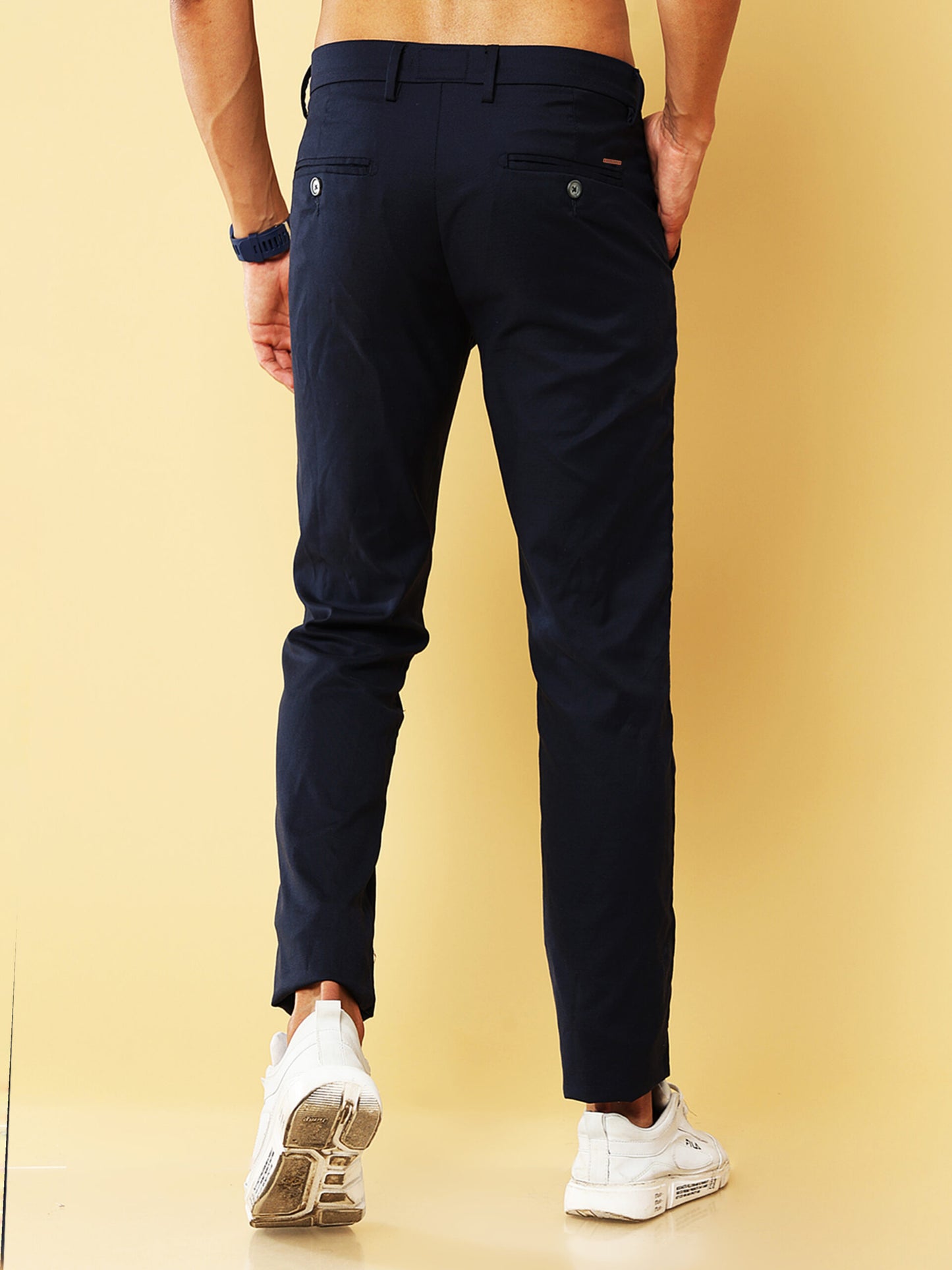 Premium Navy Check Trouser