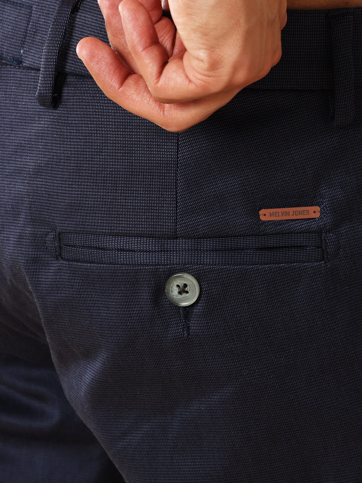 Premium Navy Micro Check Trouser