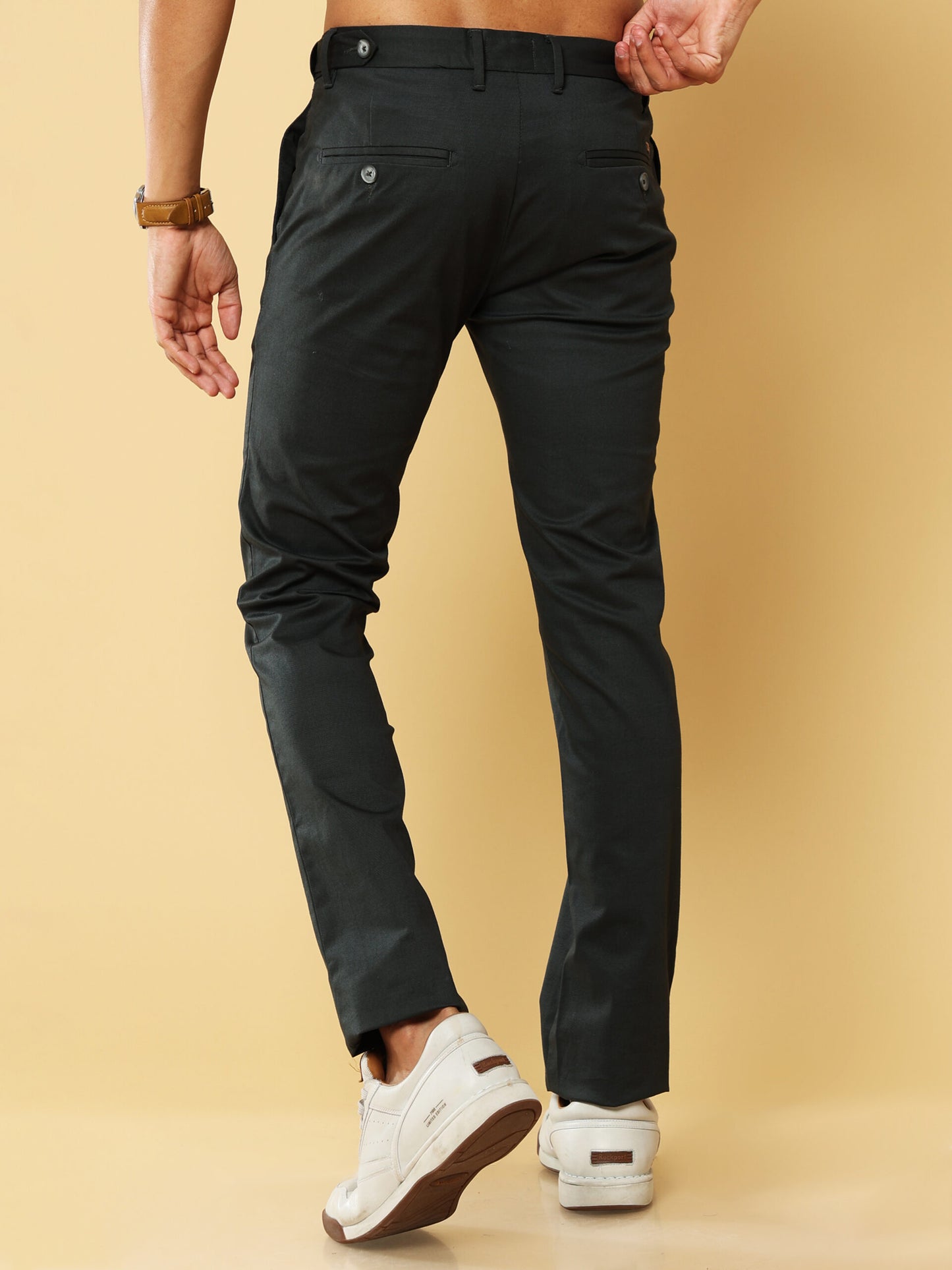 Premium Olive Check Trouser