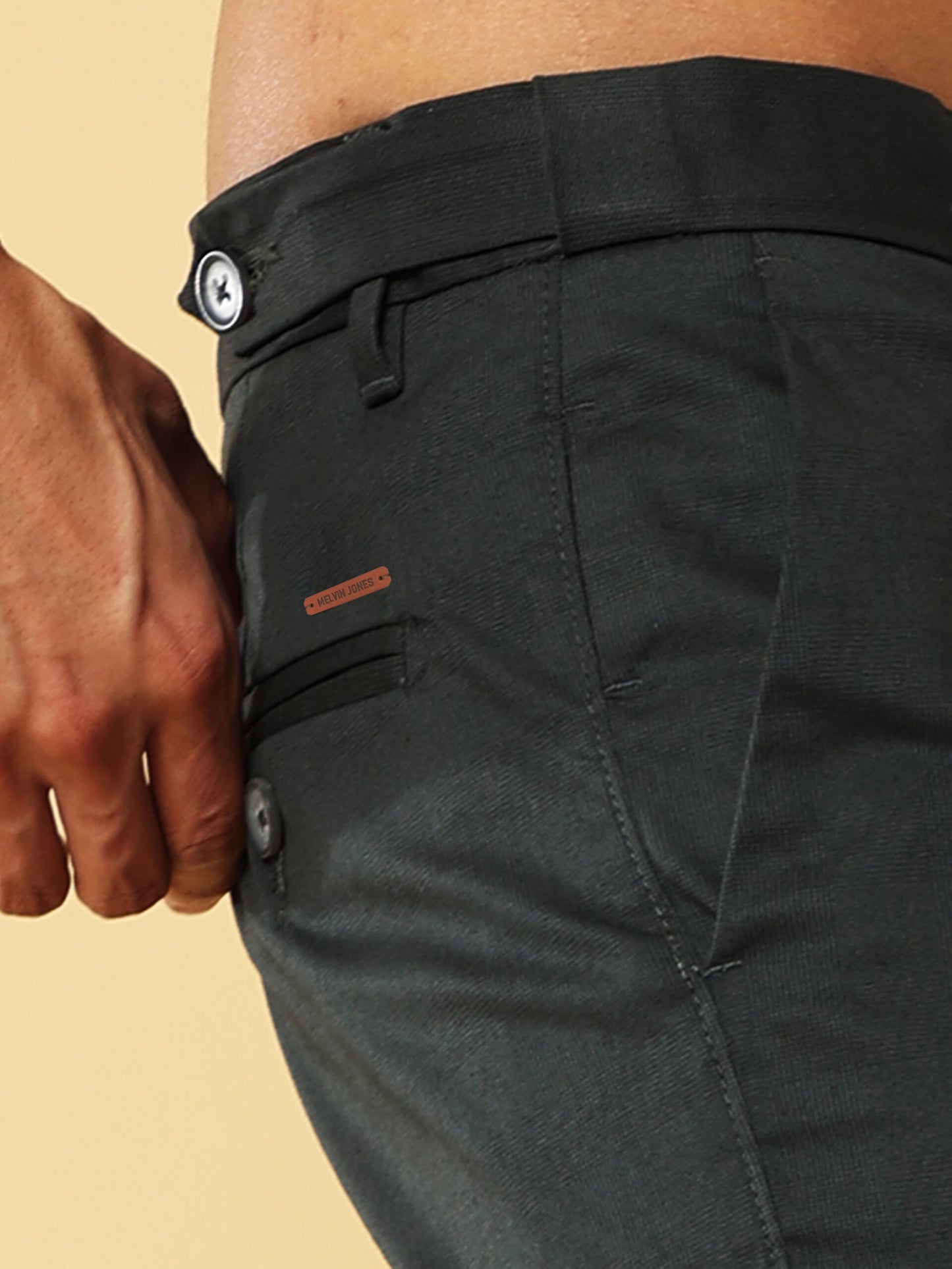 Premium Olive Check Trouser